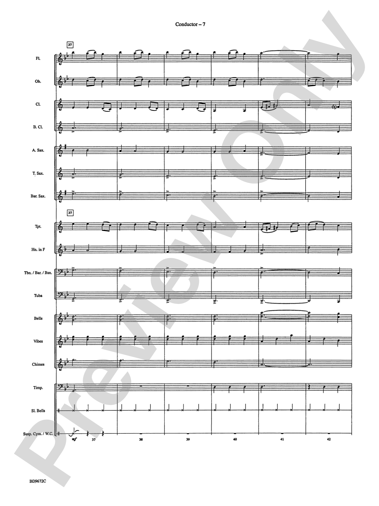 Ukrainian Bell Carol: Concert Band Conductor Score & Parts