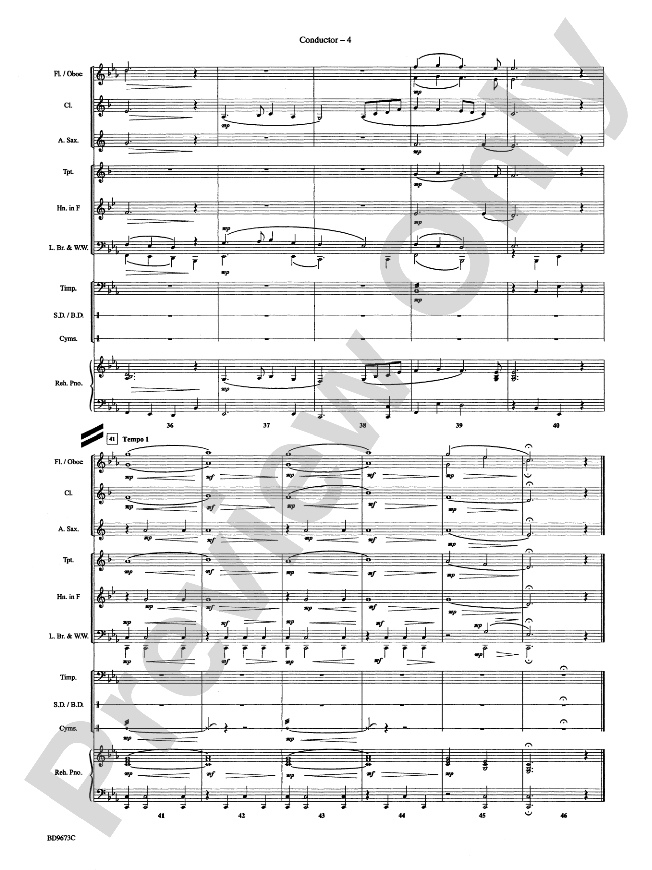 In the Bleak Midwinter: Concert Band Conductor Score & Parts