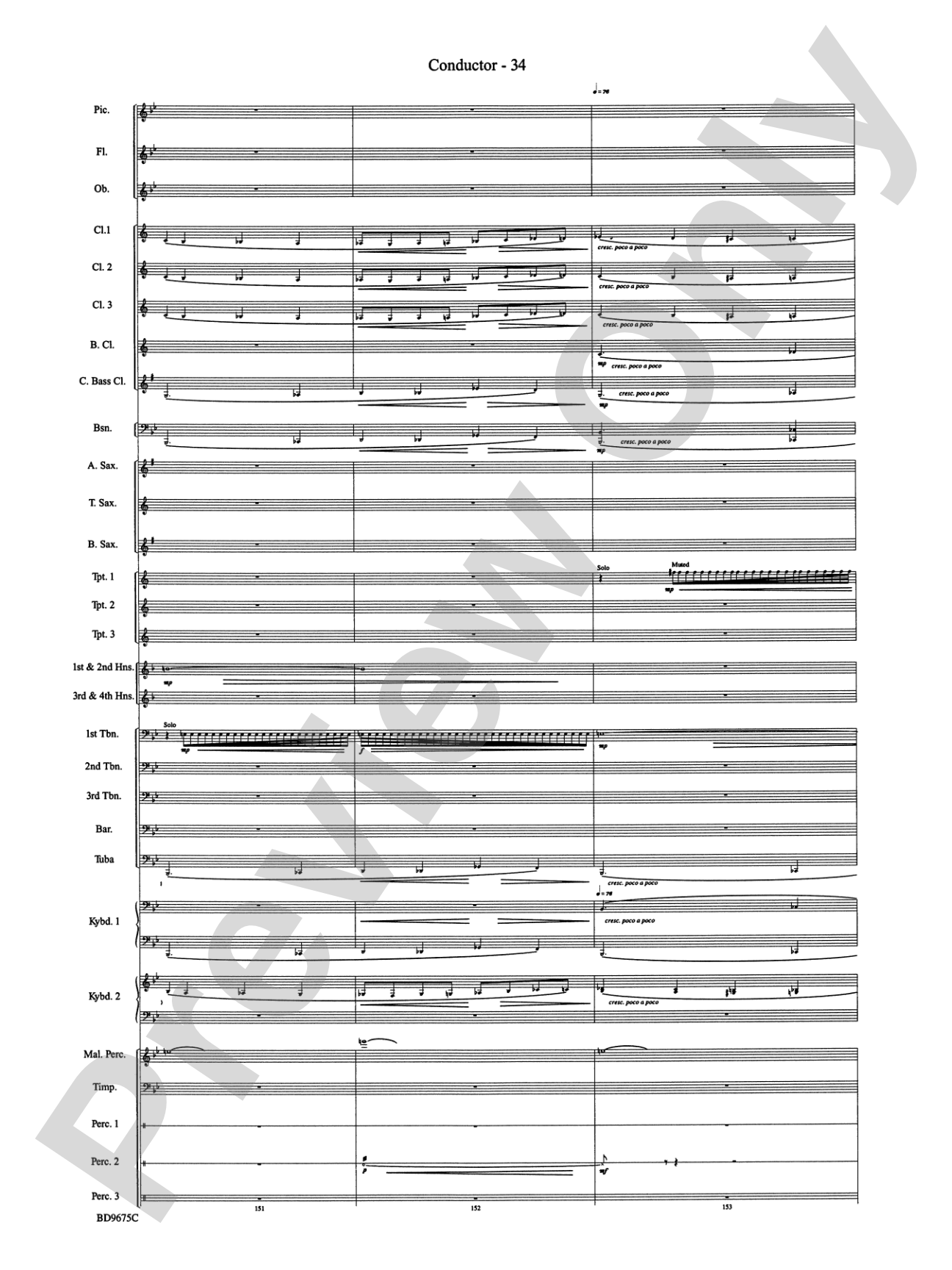 Twelve Seconds to the Moon: Concert Band Conductor Score & Parts