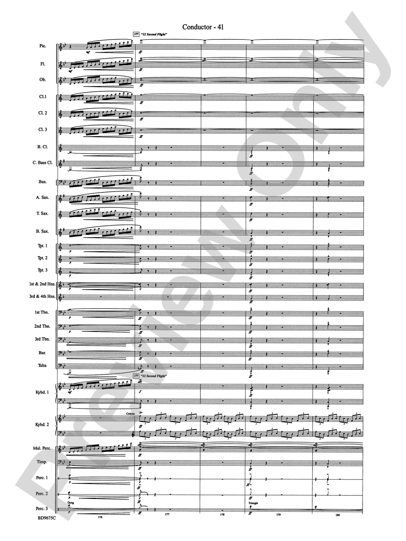 Twelve Seconds to the Moon: Concert Band Conductor Score & Parts