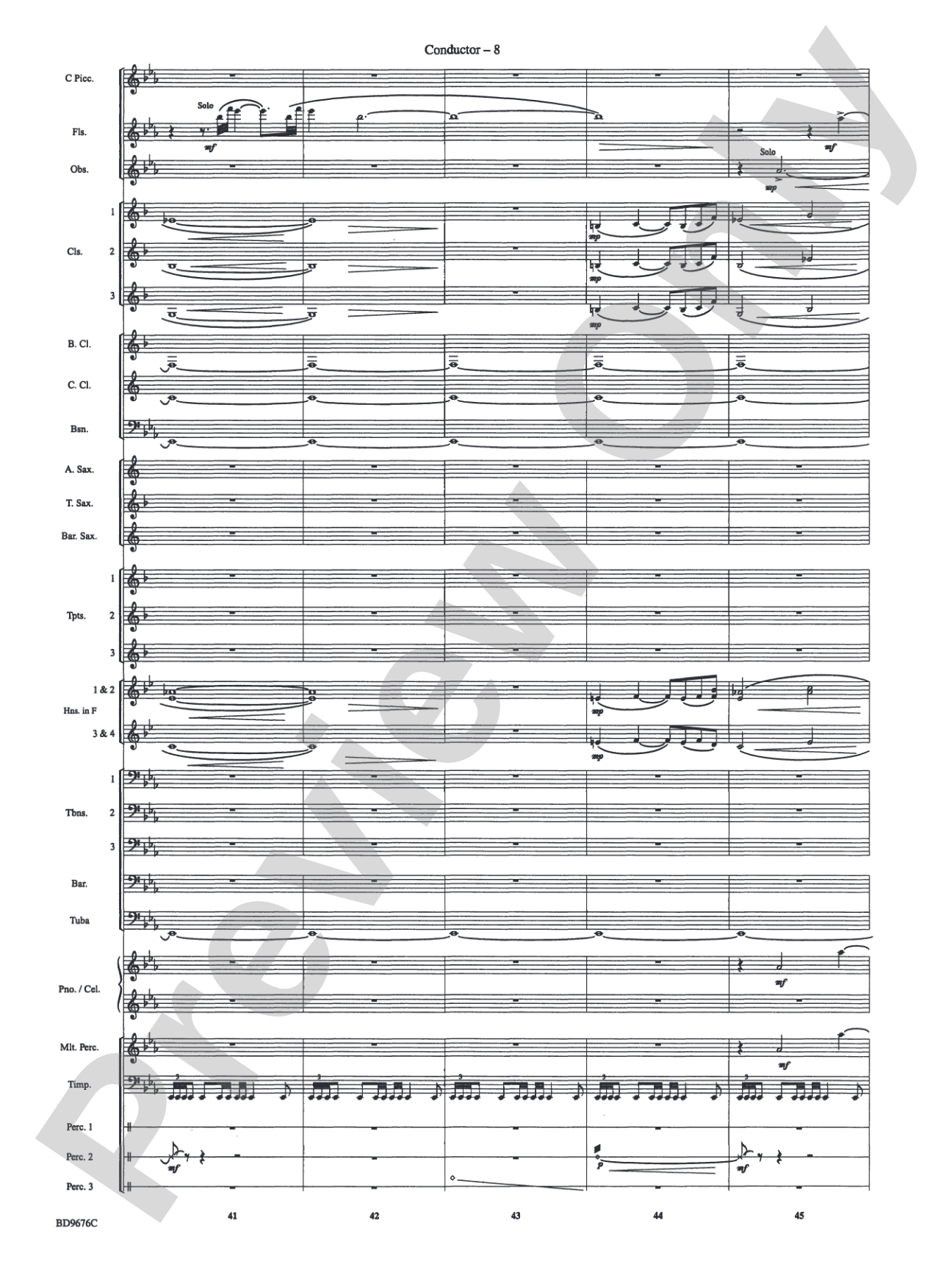 Paradiso: Concert Band Conductor Score & Parts