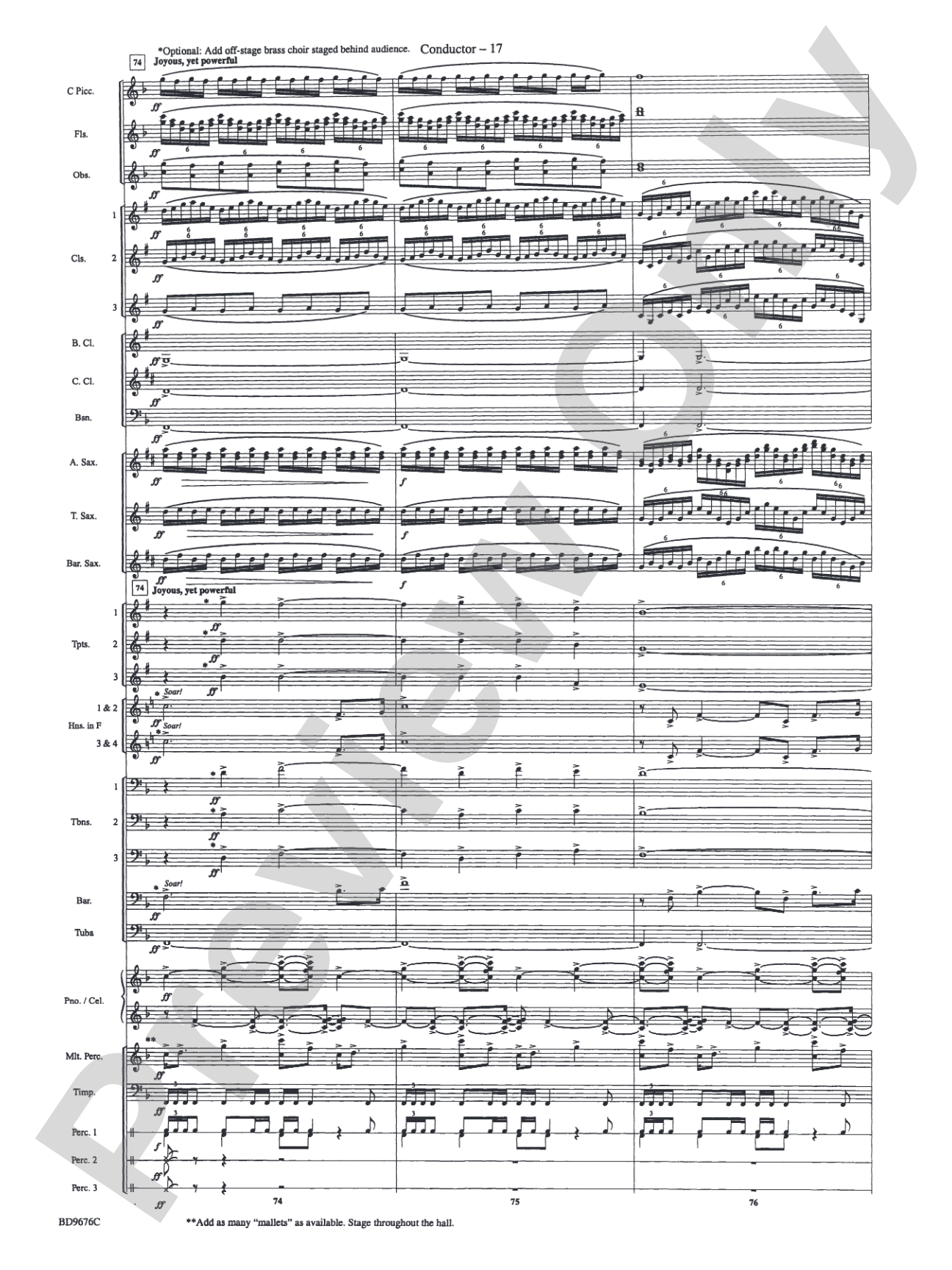 Paradiso: Concert Band Conductor Score & Parts