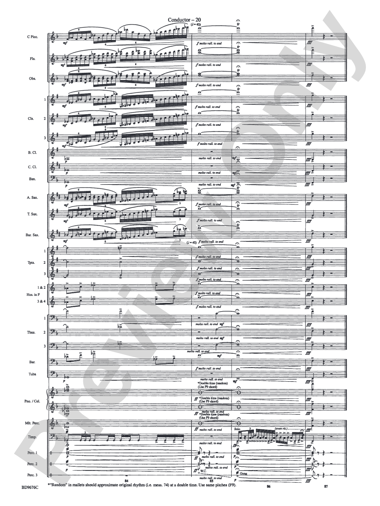 Paradiso: Concert Band Conductor Score & Parts