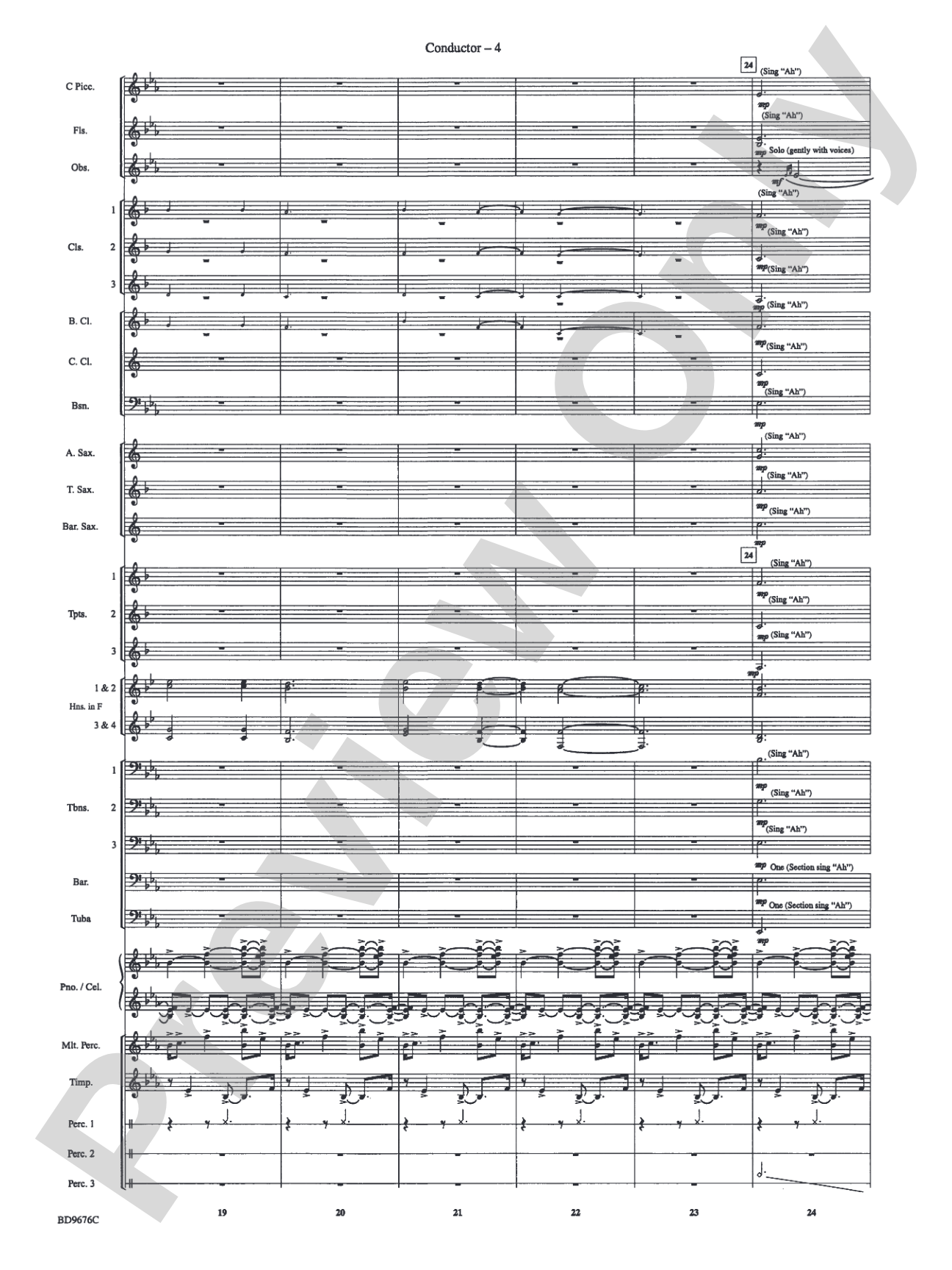 Paradiso: Concert Band Conductor Score & Parts