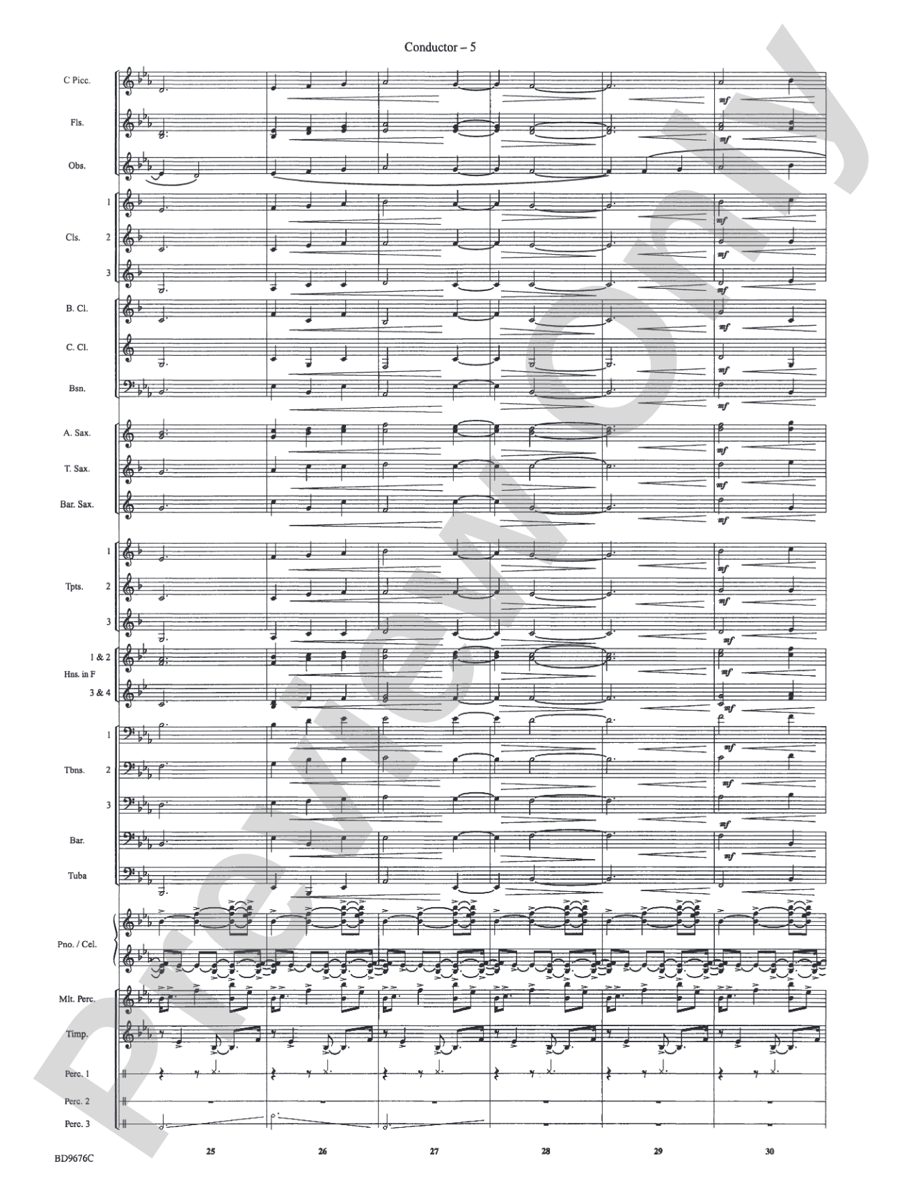 Paradiso: Concert Band Conductor Score & Parts