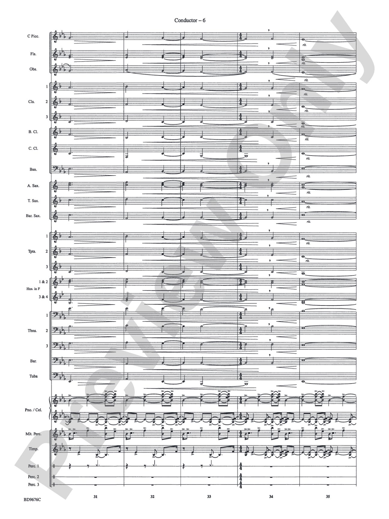 Paradiso: Concert Band Conductor Score & Parts
