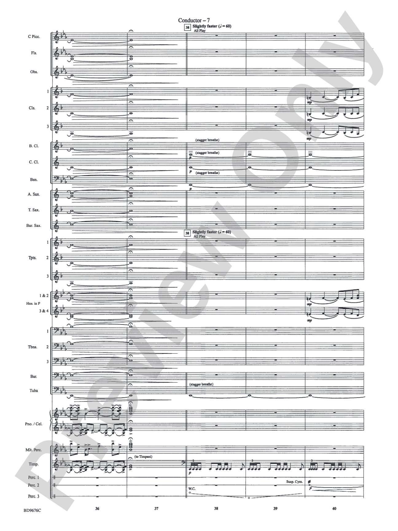 Paradiso: Concert Band Conductor Score & Parts
