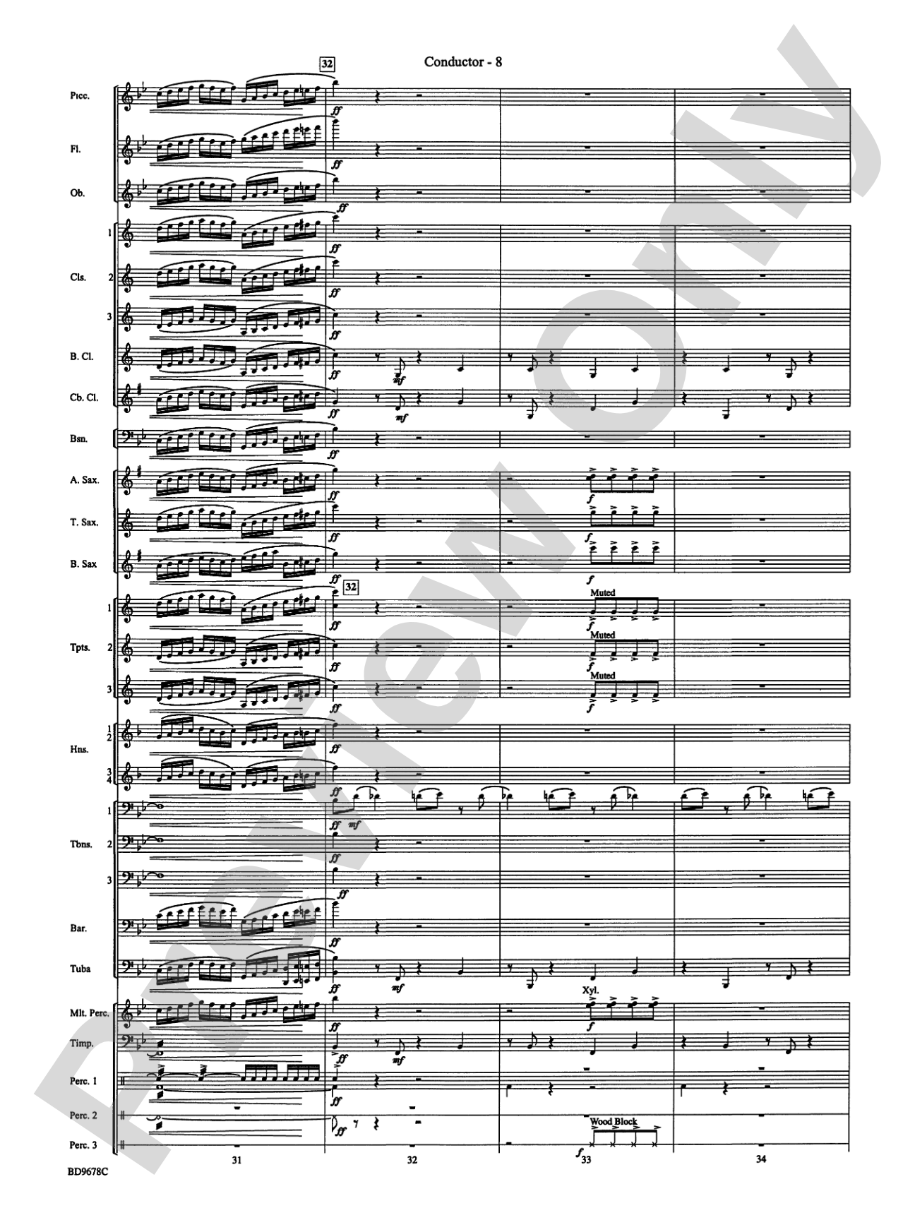 Through the Vulcan's Eye: Concert Band Conductor Score & Parts