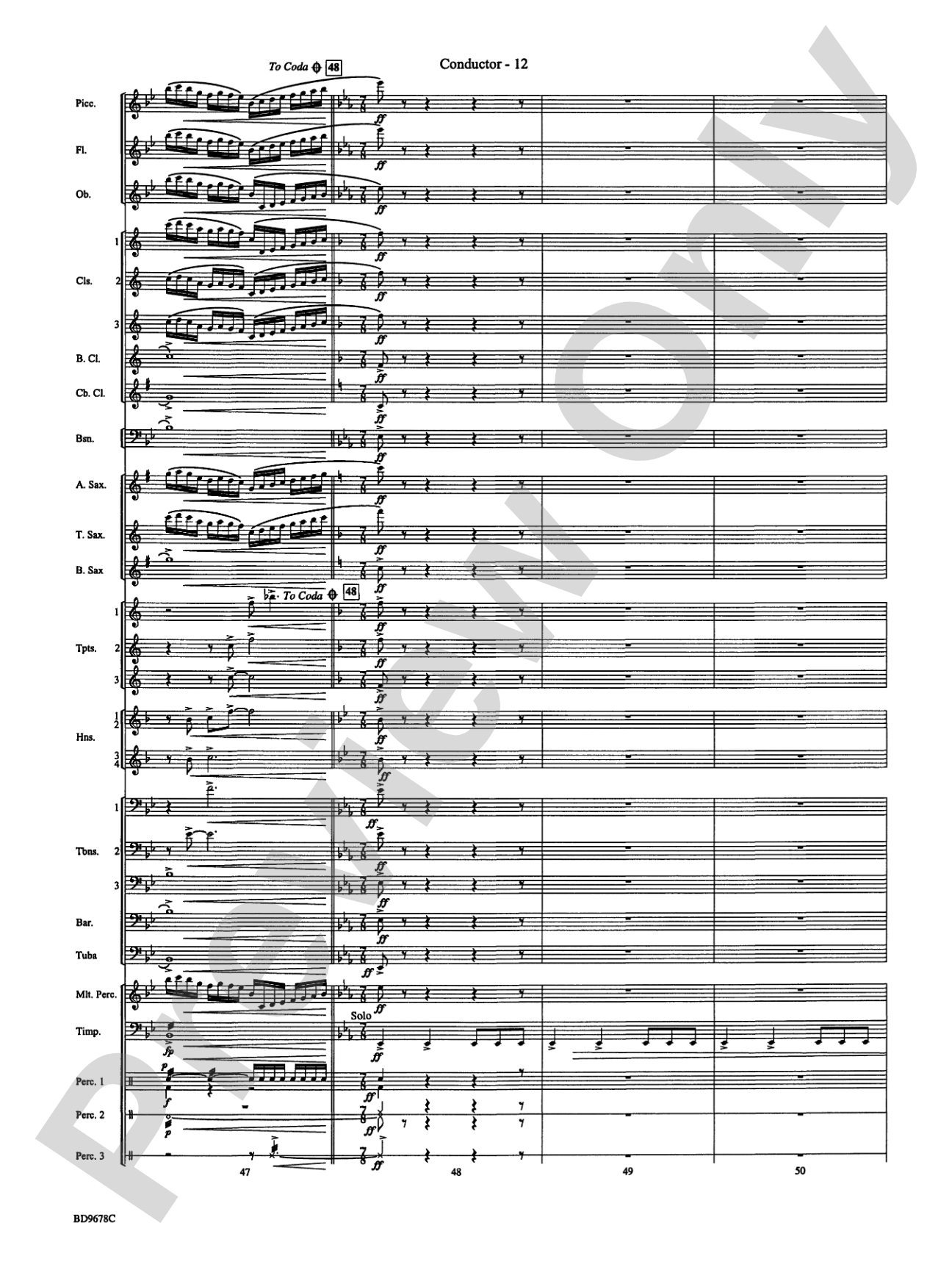 Through the Vulcan's Eye: Concert Band Conductor Score & Parts