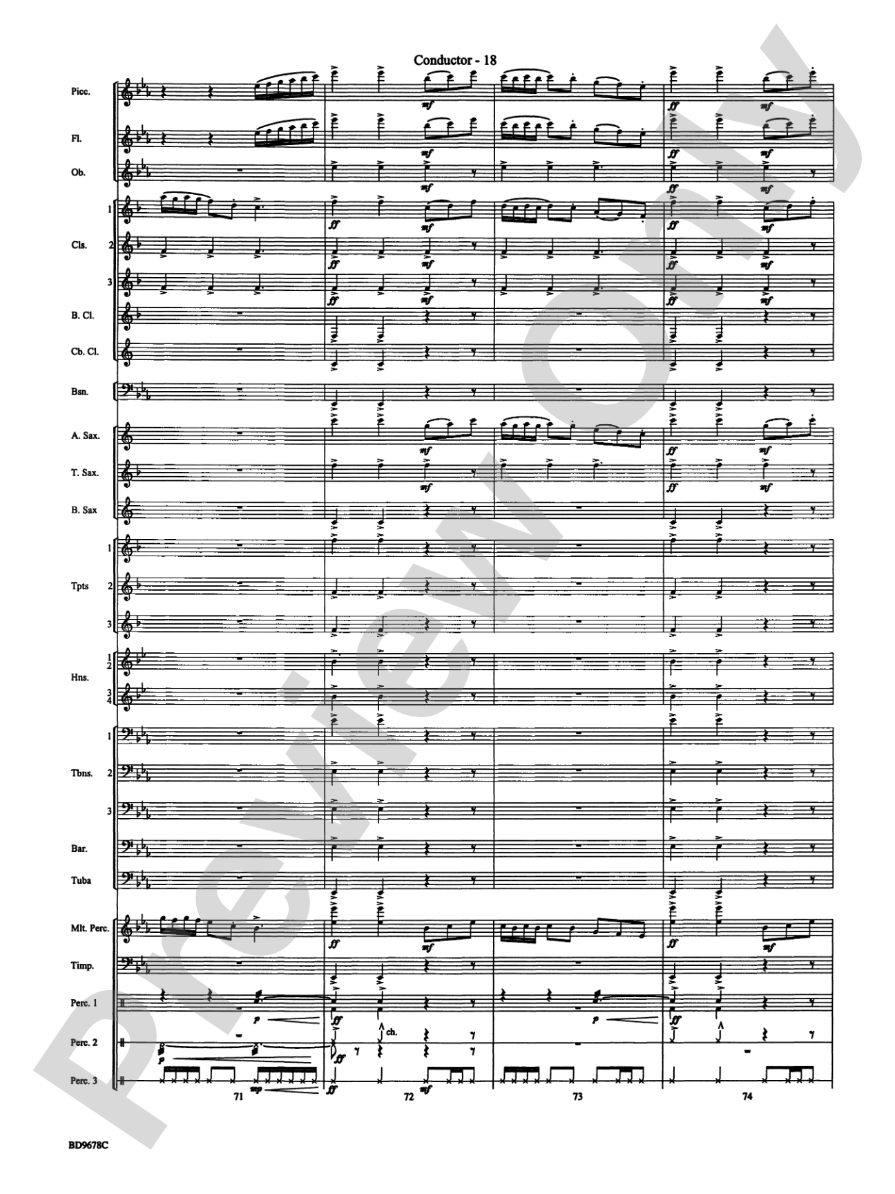 Through the Vulcan's Eye: Concert Band Conductor Score & Parts