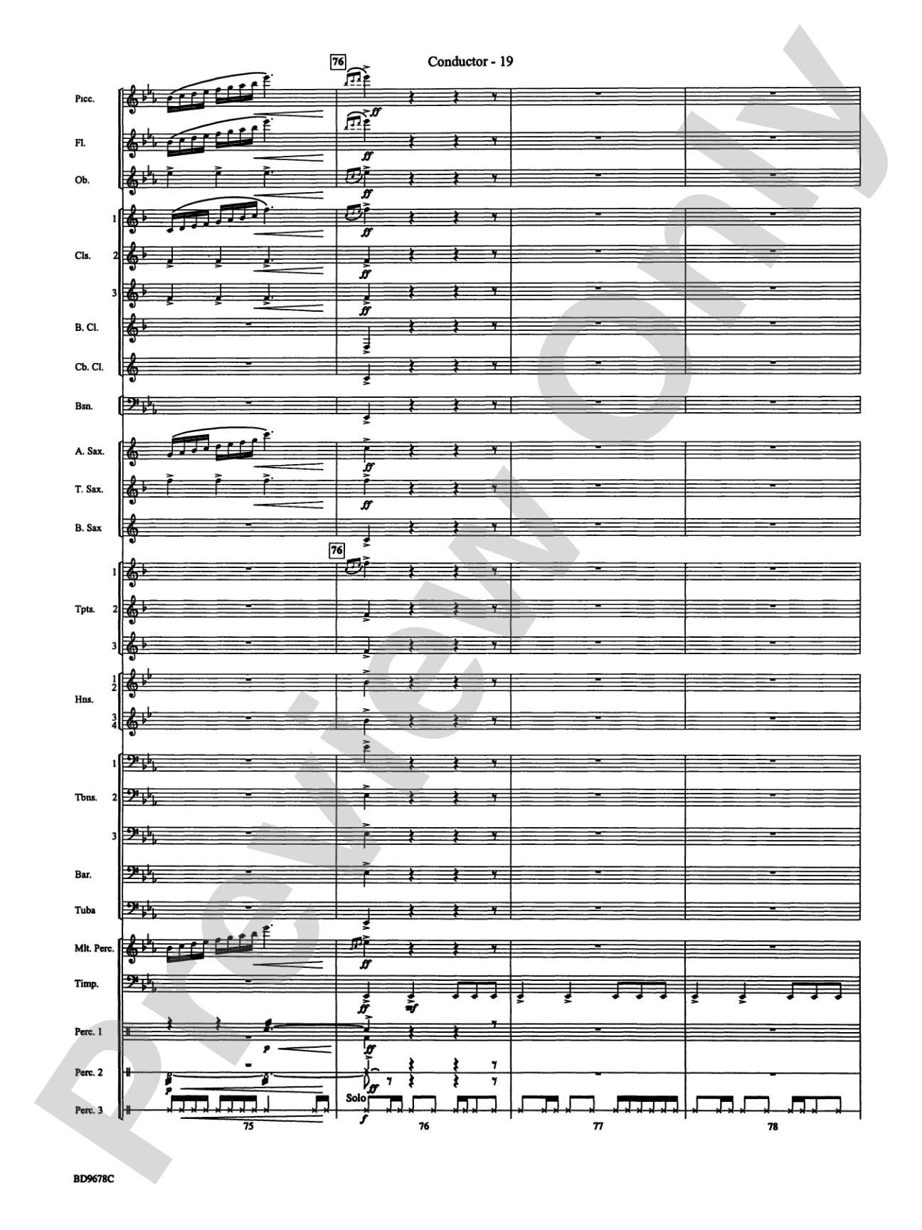 Through the Vulcan's Eye: Concert Band Conductor Score & Parts