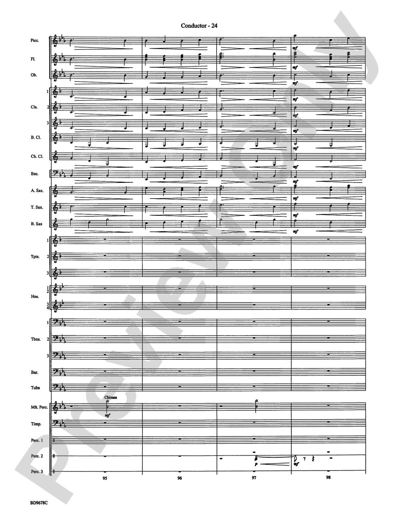 Through the Vulcan's Eye: Concert Band Conductor Score & Parts
