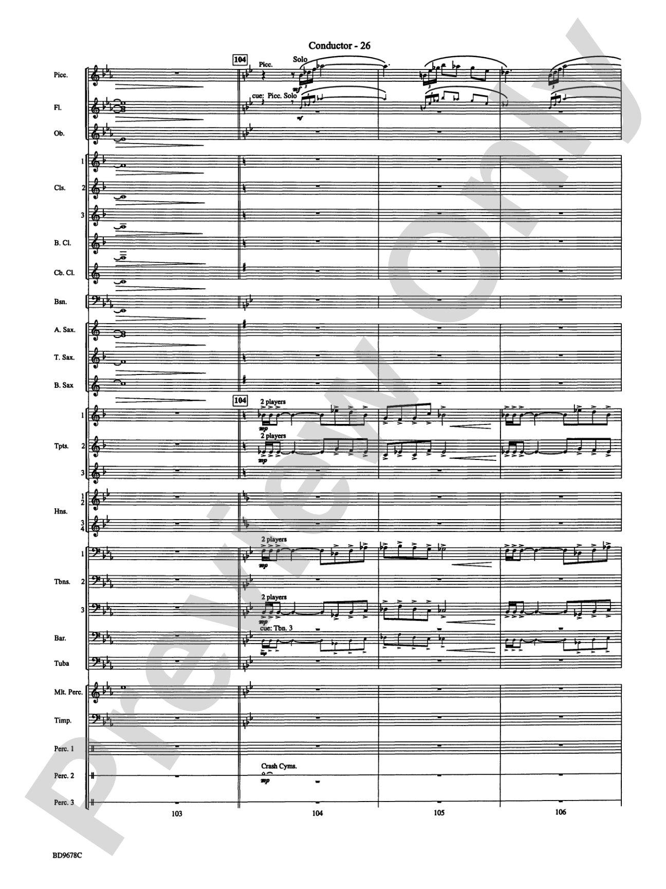Through the Vulcan's Eye: Concert Band Conductor Score & Parts