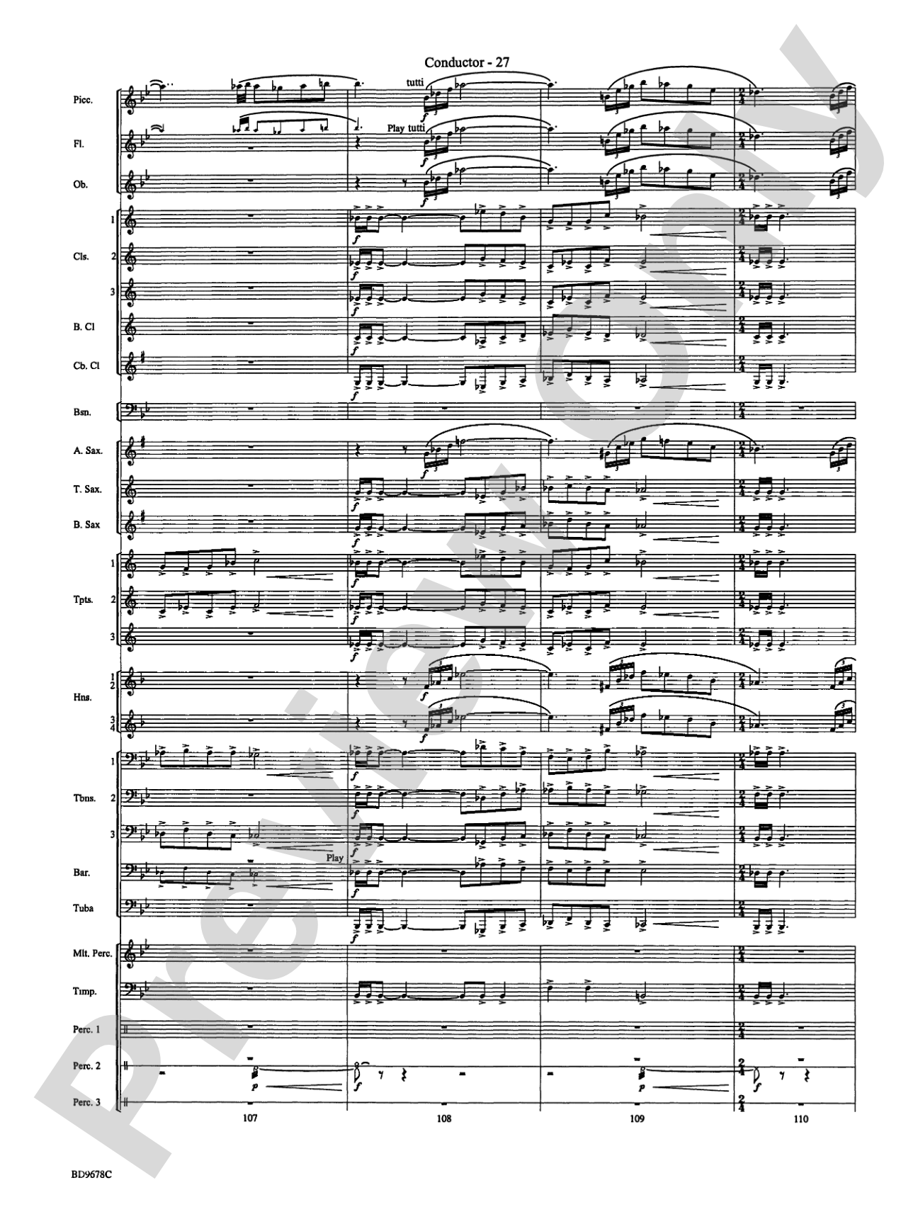 Through the Vulcan's Eye: Concert Band Conductor Score & Parts