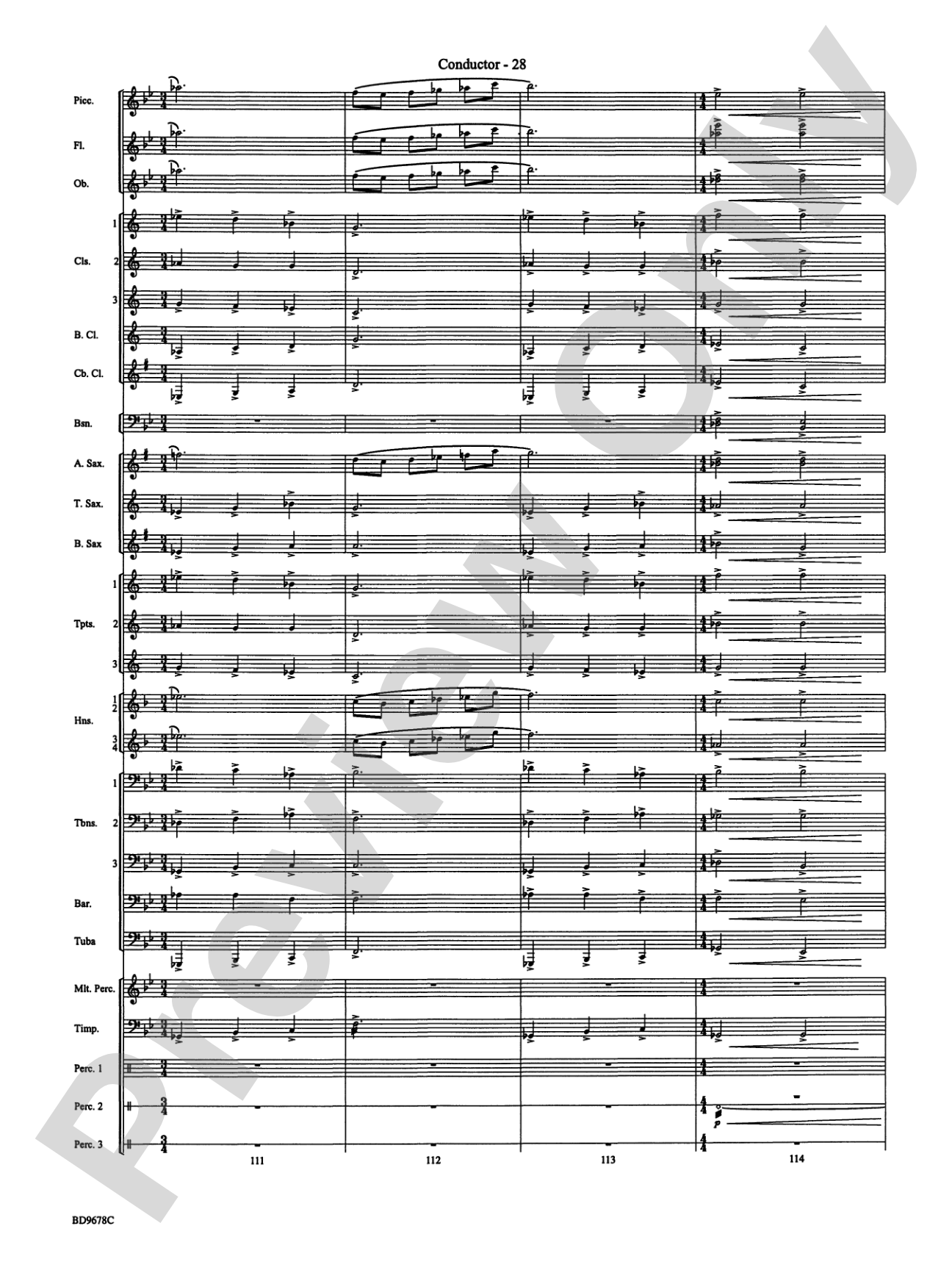 Through the Vulcan's Eye: Concert Band Conductor Score & Parts