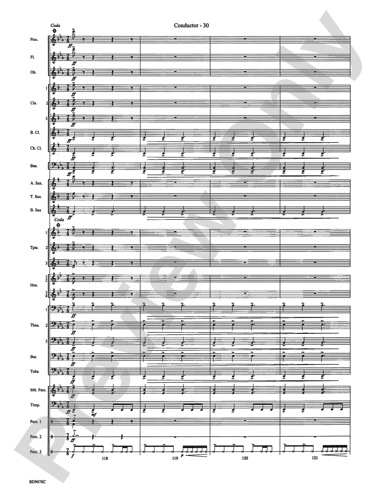 Through the Vulcan's Eye: Concert Band Conductor Score & Parts