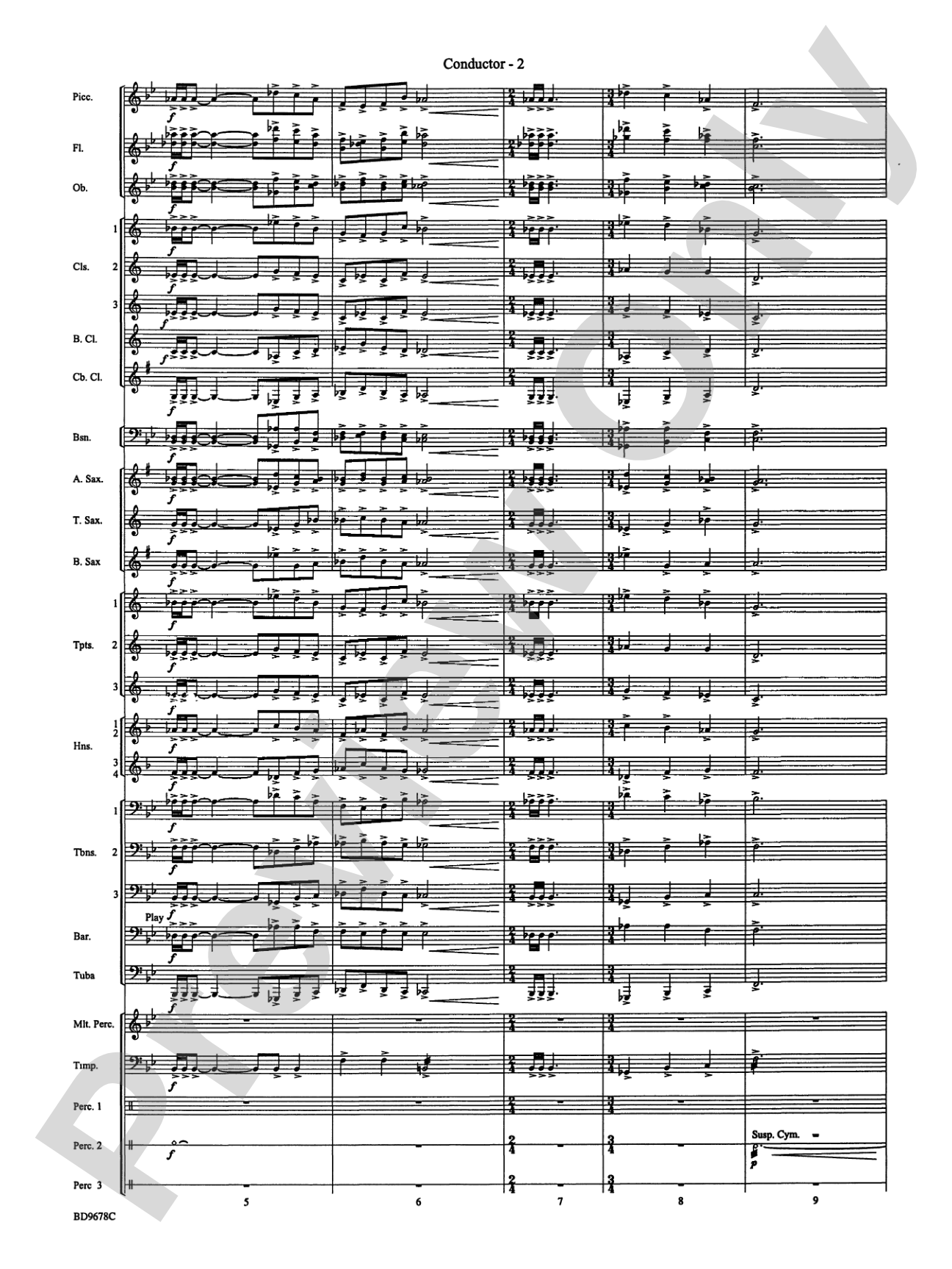 Through the Vulcan's Eye: Concert Band Conductor Score & Parts