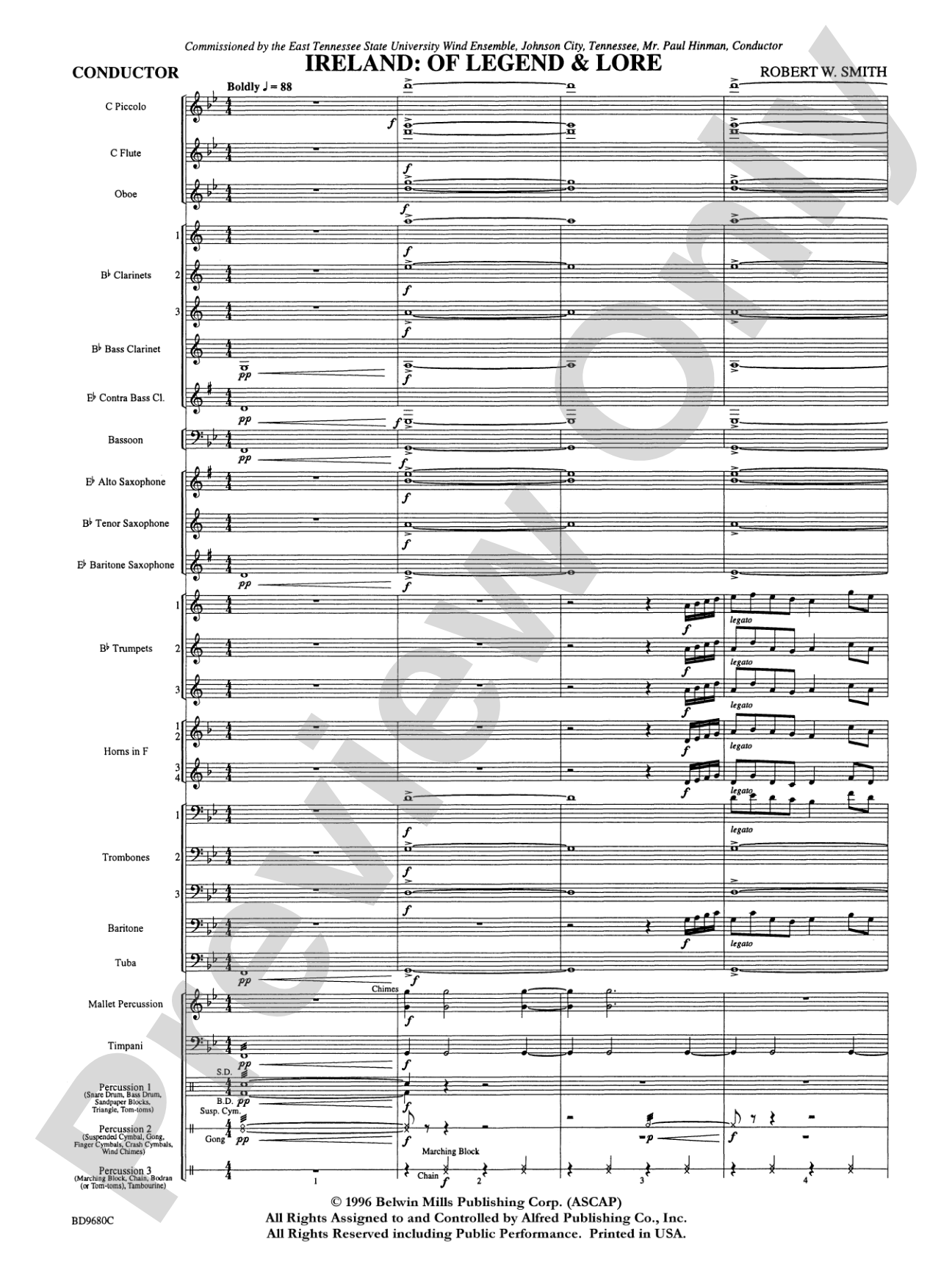 Ireland: Of Legend and Lore: Concert Band Conductor Score & Parts