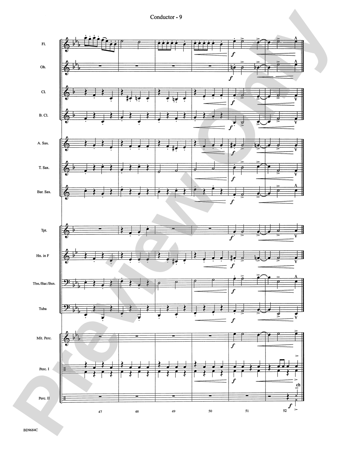 Dance of the Reed Flutes: Concert Band Conductor Score & Parts