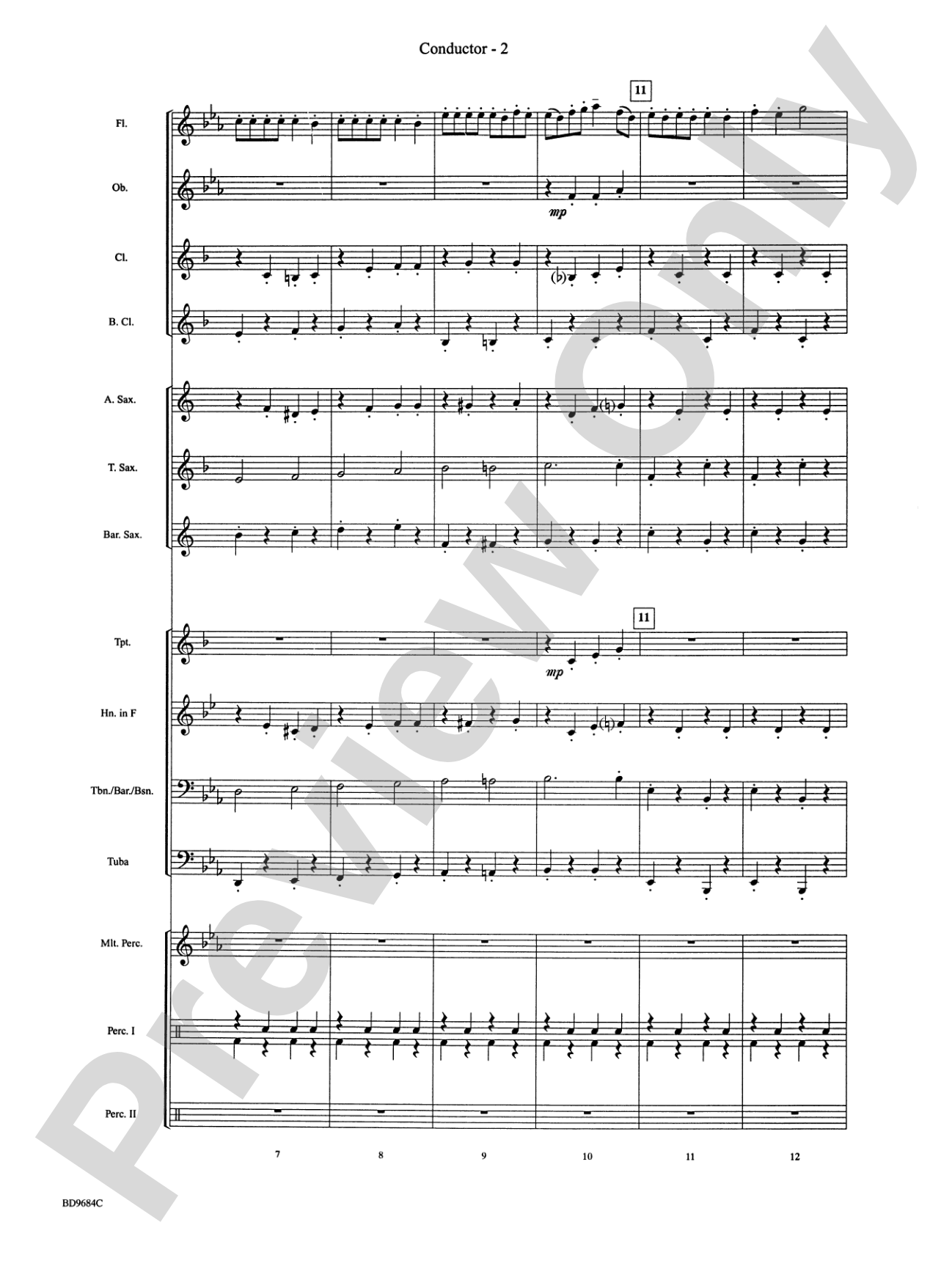 Dance of the Reed Flutes: Concert Band Conductor Score & Parts