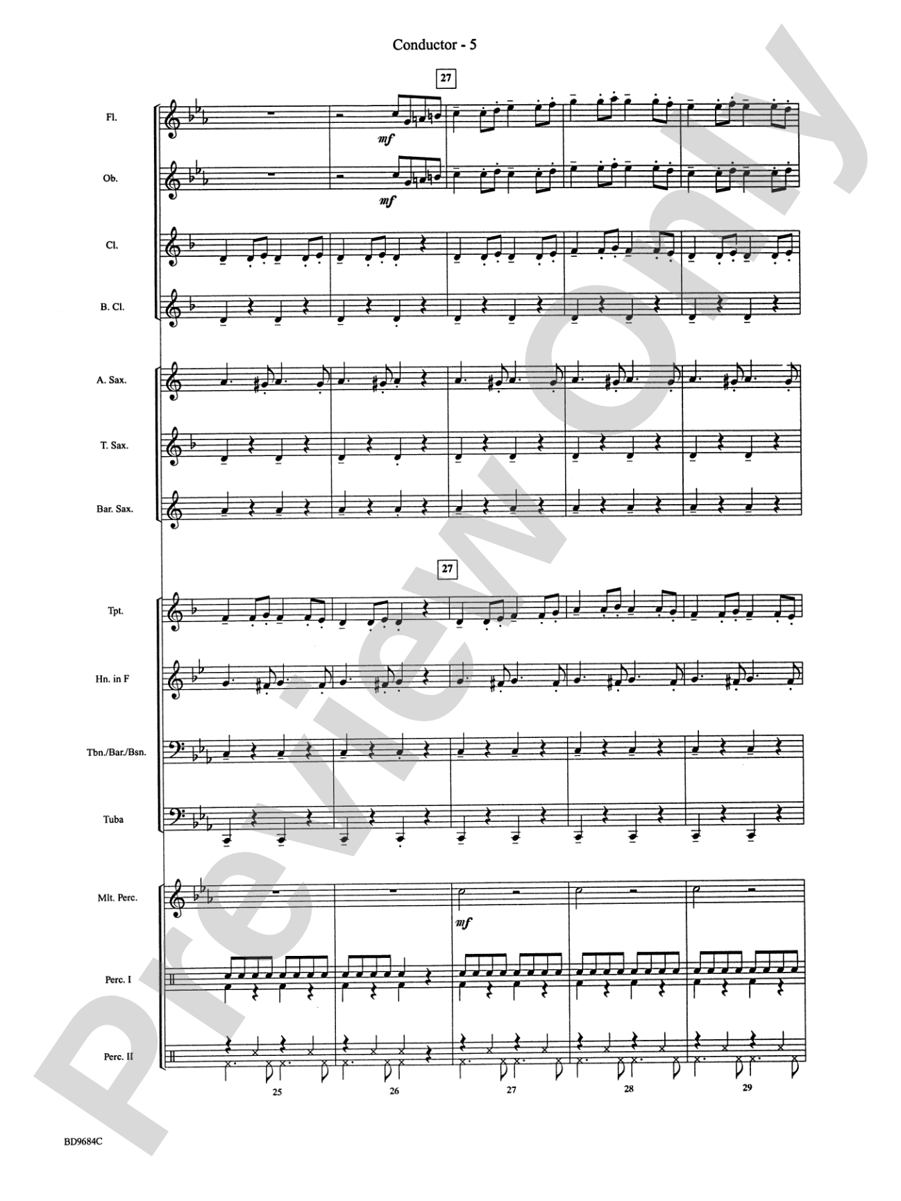Dance of the Reed Flutes: Concert Band Conductor Score & Parts