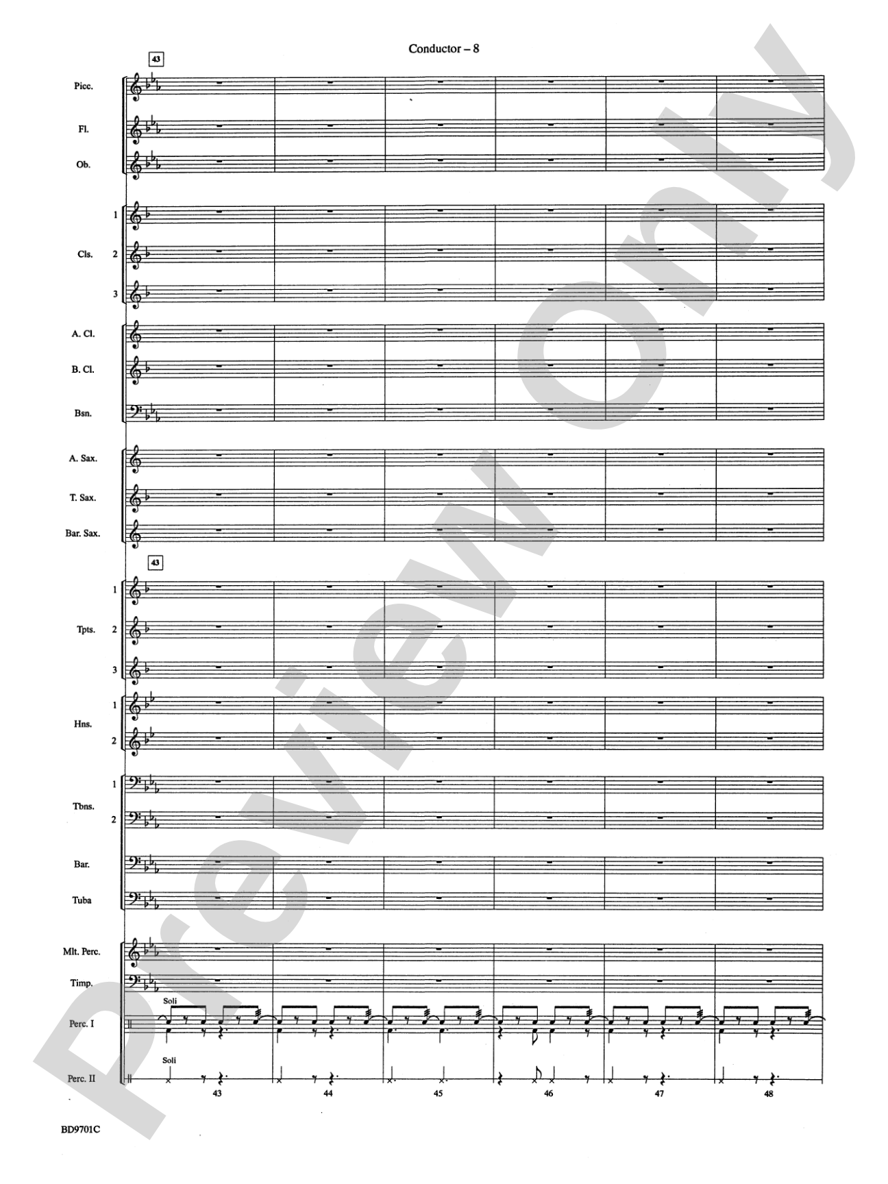 Semper Fidelis: Concert Band Conductor Score & Parts