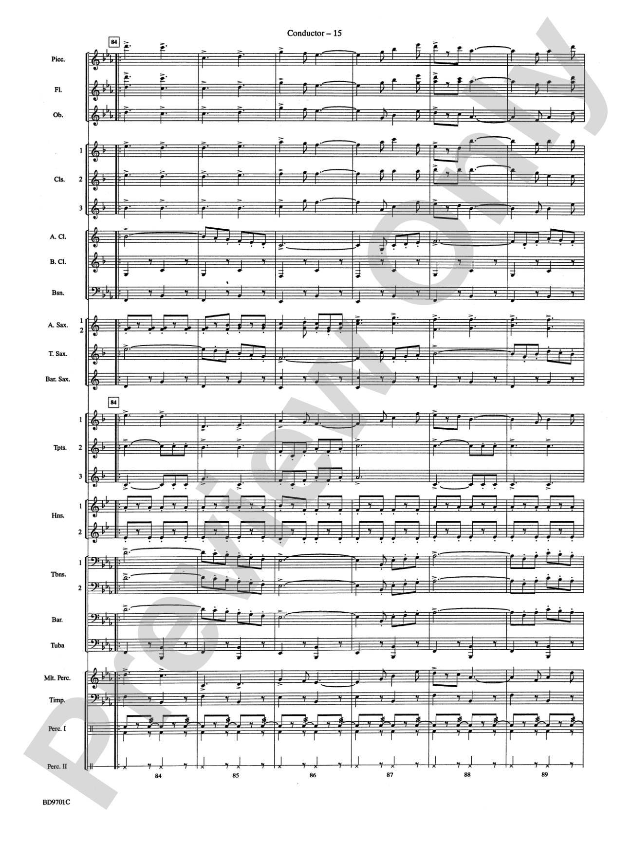 Semper Fidelis: Concert Band Conductor Score & Parts