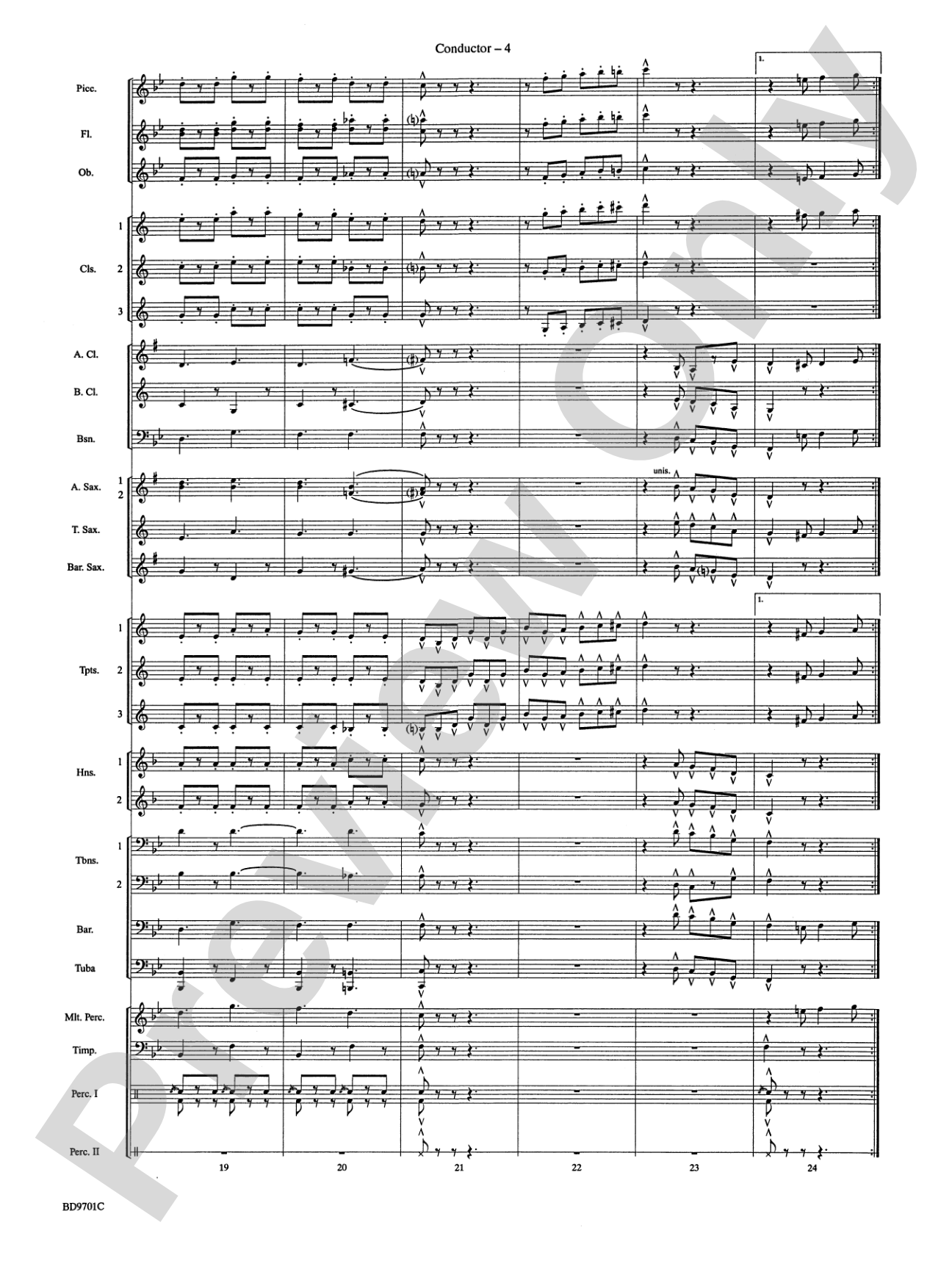 Semper Fidelis: Concert Band Conductor Score & Parts