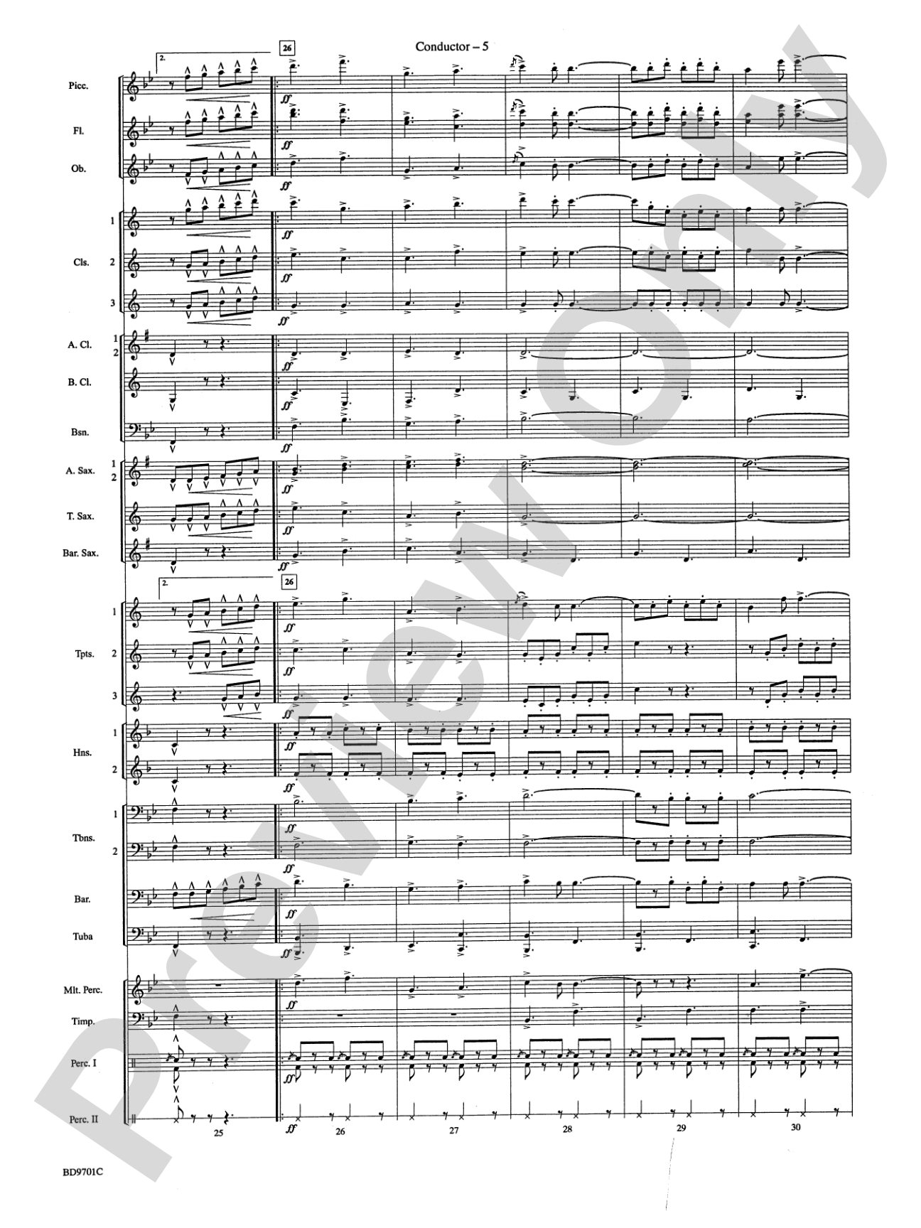 Semper Fidelis: Concert Band Conductor Score & Parts