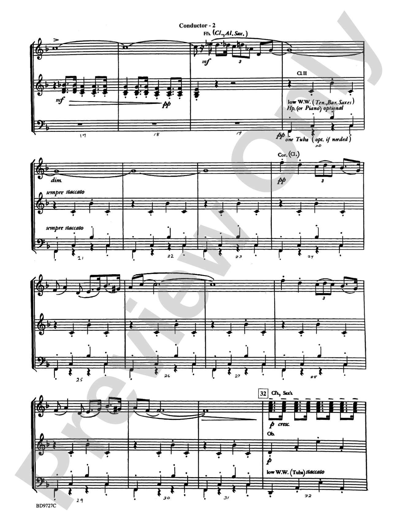 Pavanne (from Symphonette No. 2): Concert Band Conductor Score & Parts