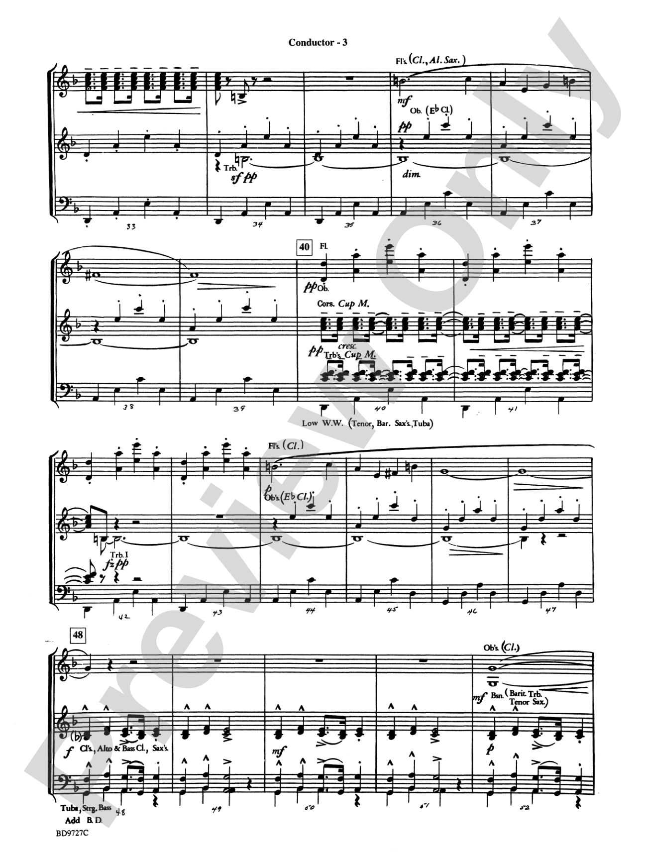 Pavanne (from Symphonette No. 2): Concert Band Conductor Score & Parts