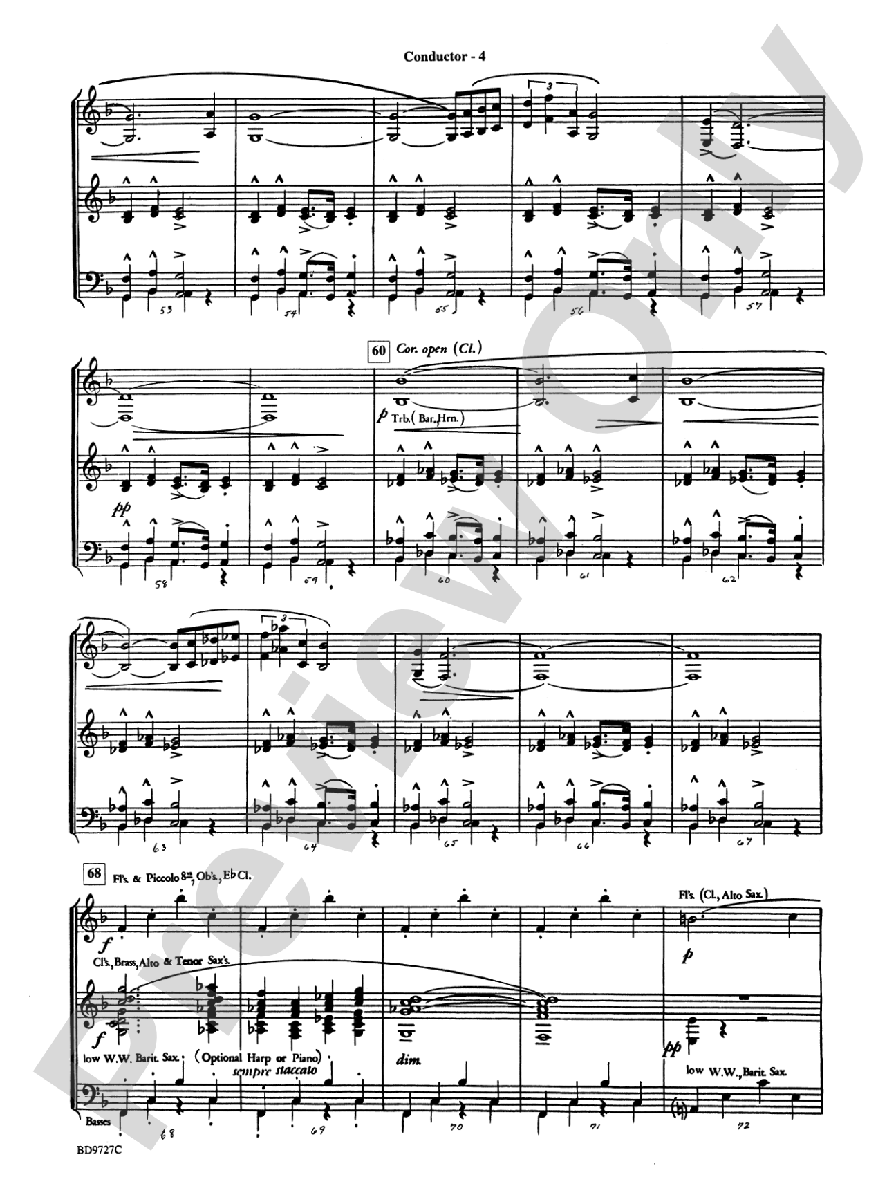 Pavanne (from Symphonette No. 2): Concert Band Conductor Score & Parts