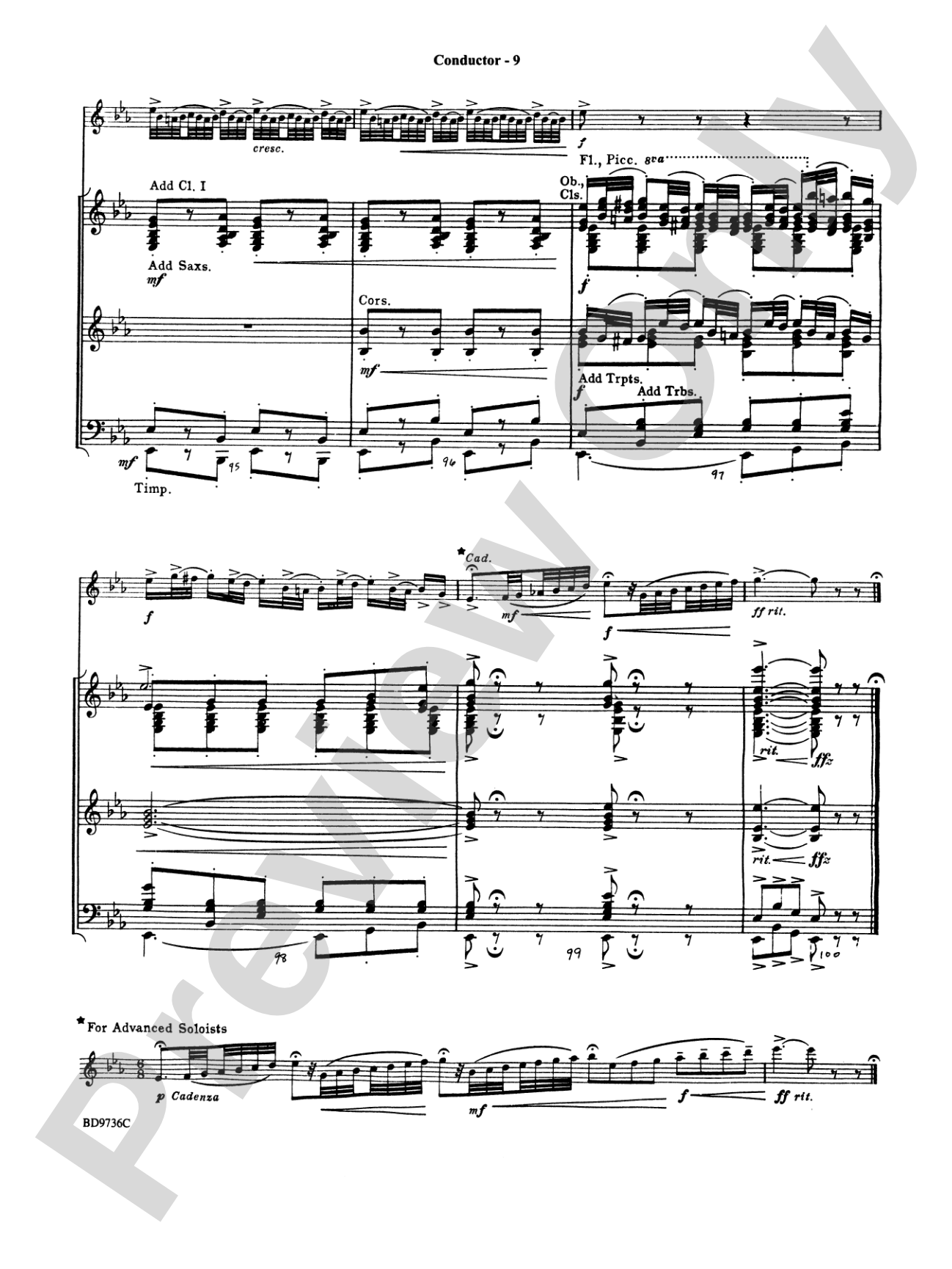 Carnival of Venice (Cornet (Trumpet) Solo with Band Accompaniment): Score