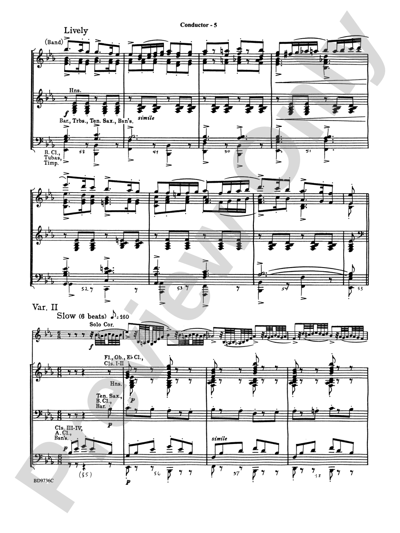 Carnival of Venice (Cornet (Trumpet) Solo with Band Accompaniment): Score