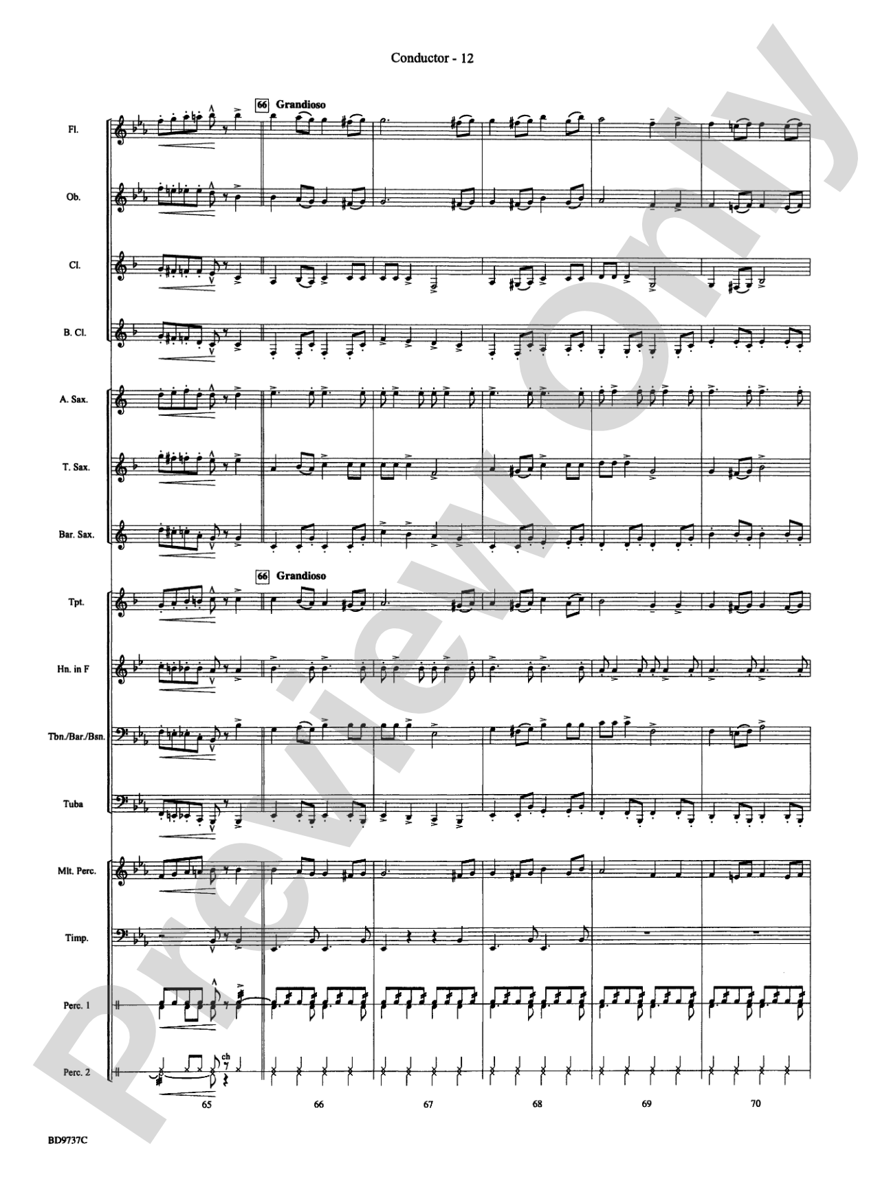 Sousa - The March King: Concert Band Conductor Score & Parts