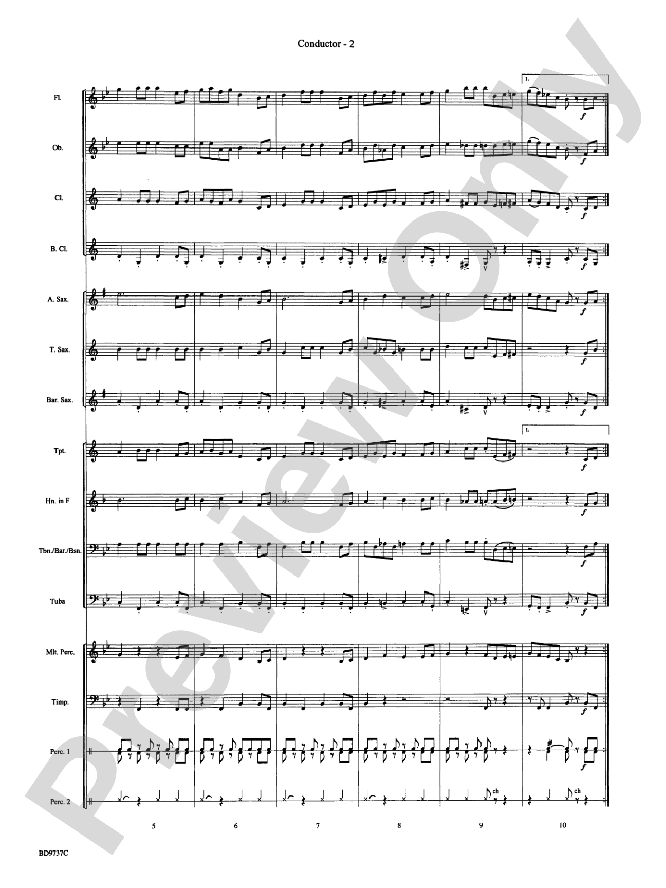 Sousa - The March King: Concert Band Conductor Score & Parts