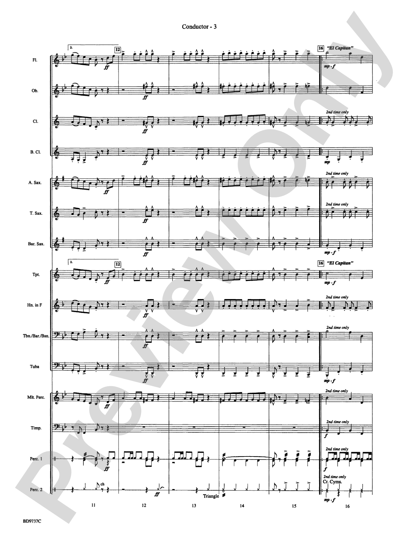 Sousa - The March King: Concert Band Conductor Score & Parts