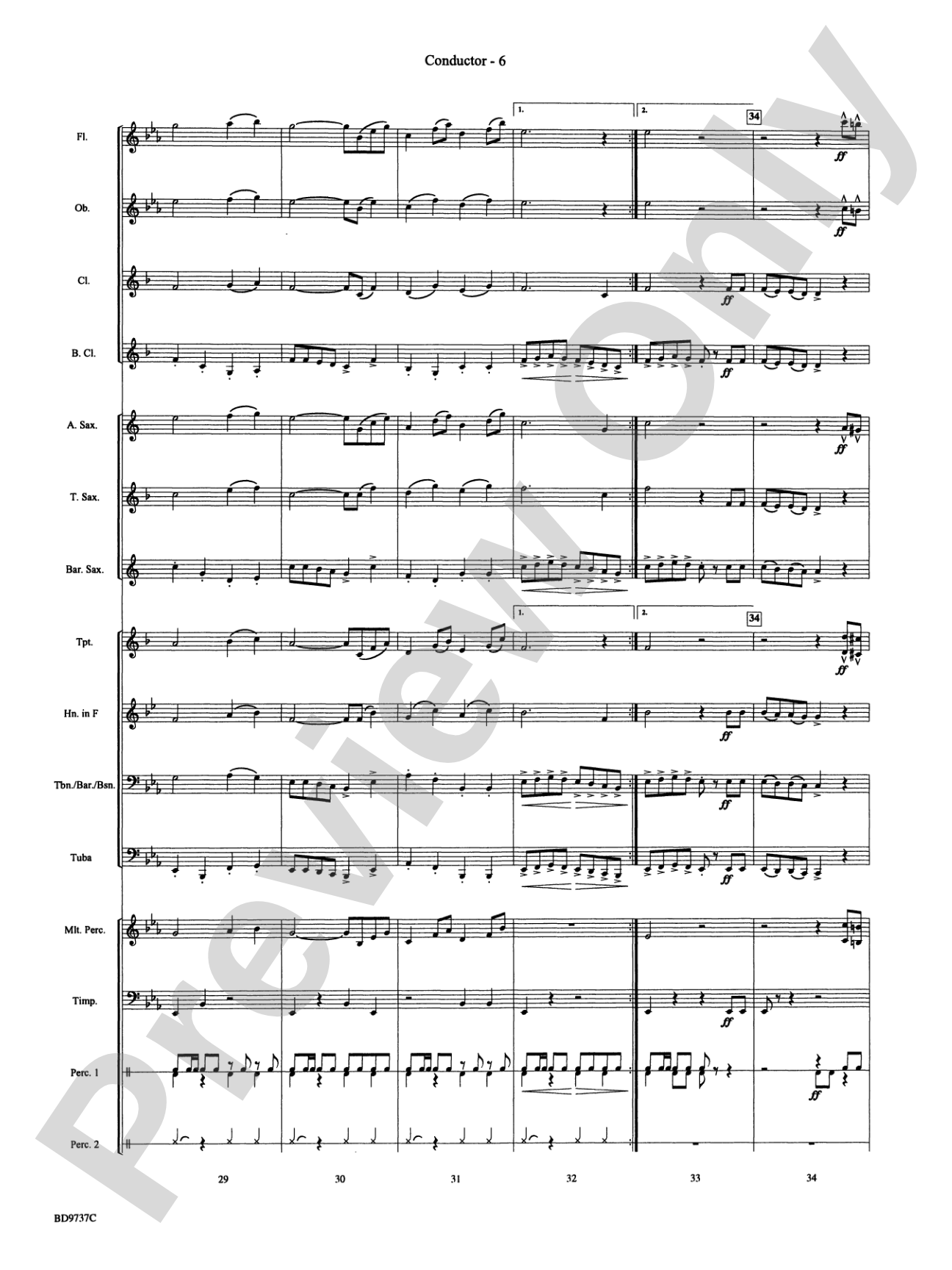 Sousa - The March King: Concert Band Conductor Score & Parts