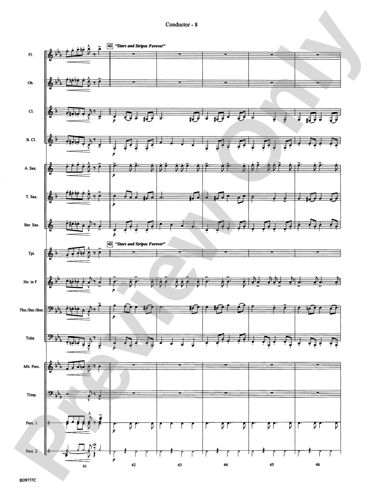 Sousa - The March King: Concert Band Conductor Score & Parts
