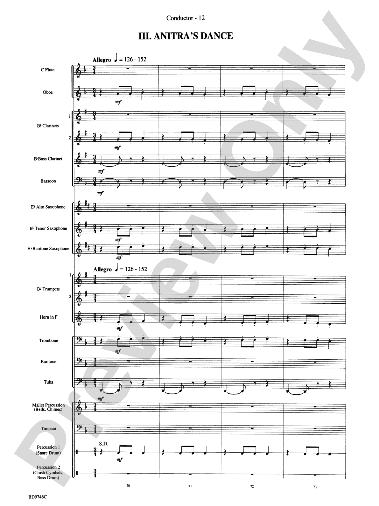 Peer Gynt Suite: Concert Band Conductor Score & Parts