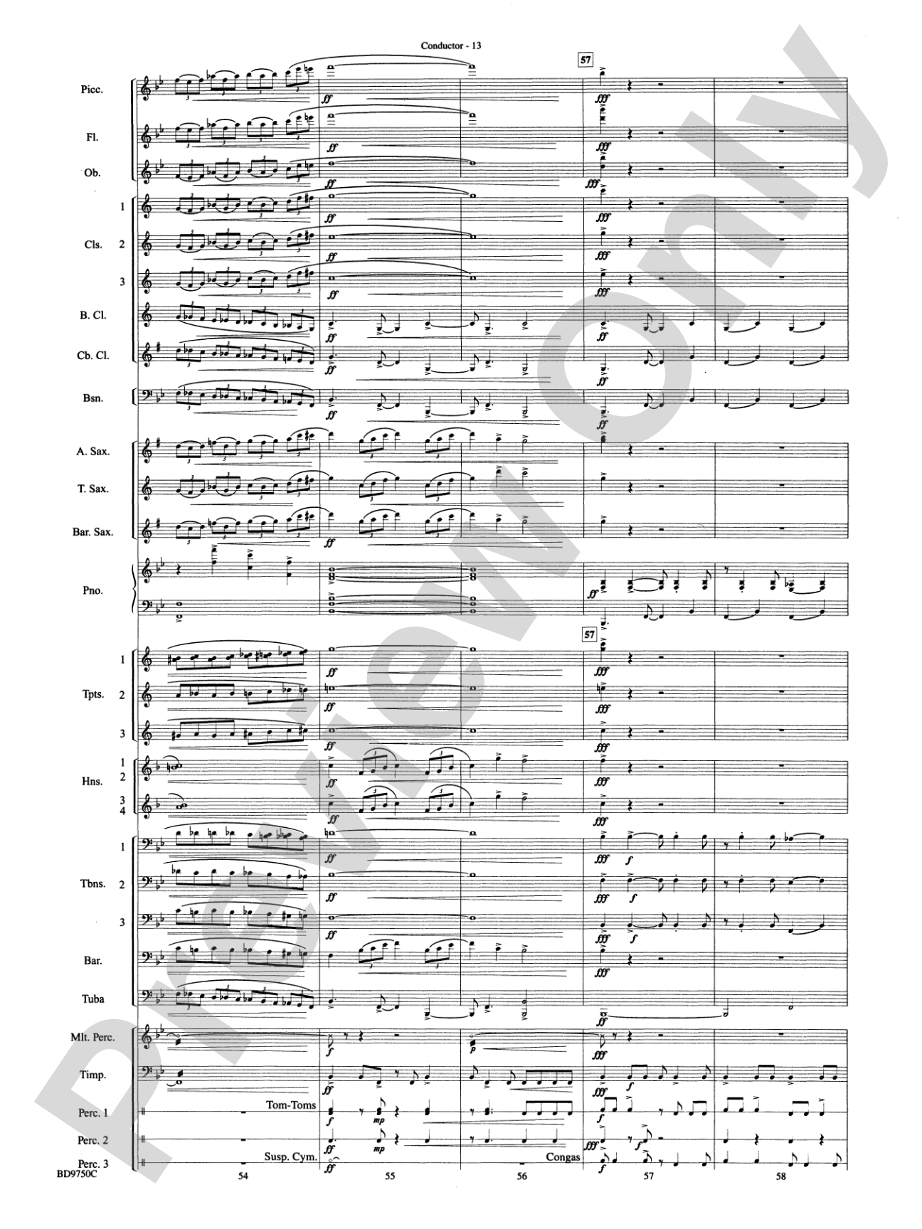 Songs of Sailor and Sea: Concert Band Conductor Score & Parts