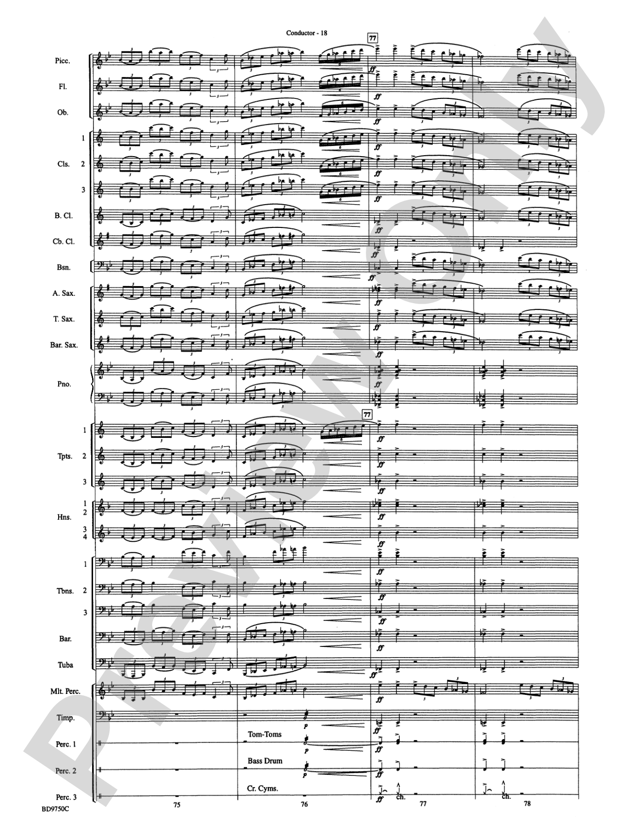 Songs of Sailor and Sea: Concert Band Conductor Score & Parts