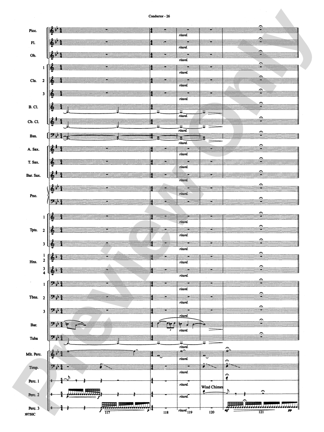 Songs of Sailor and Sea: Concert Band Conductor Score & Parts