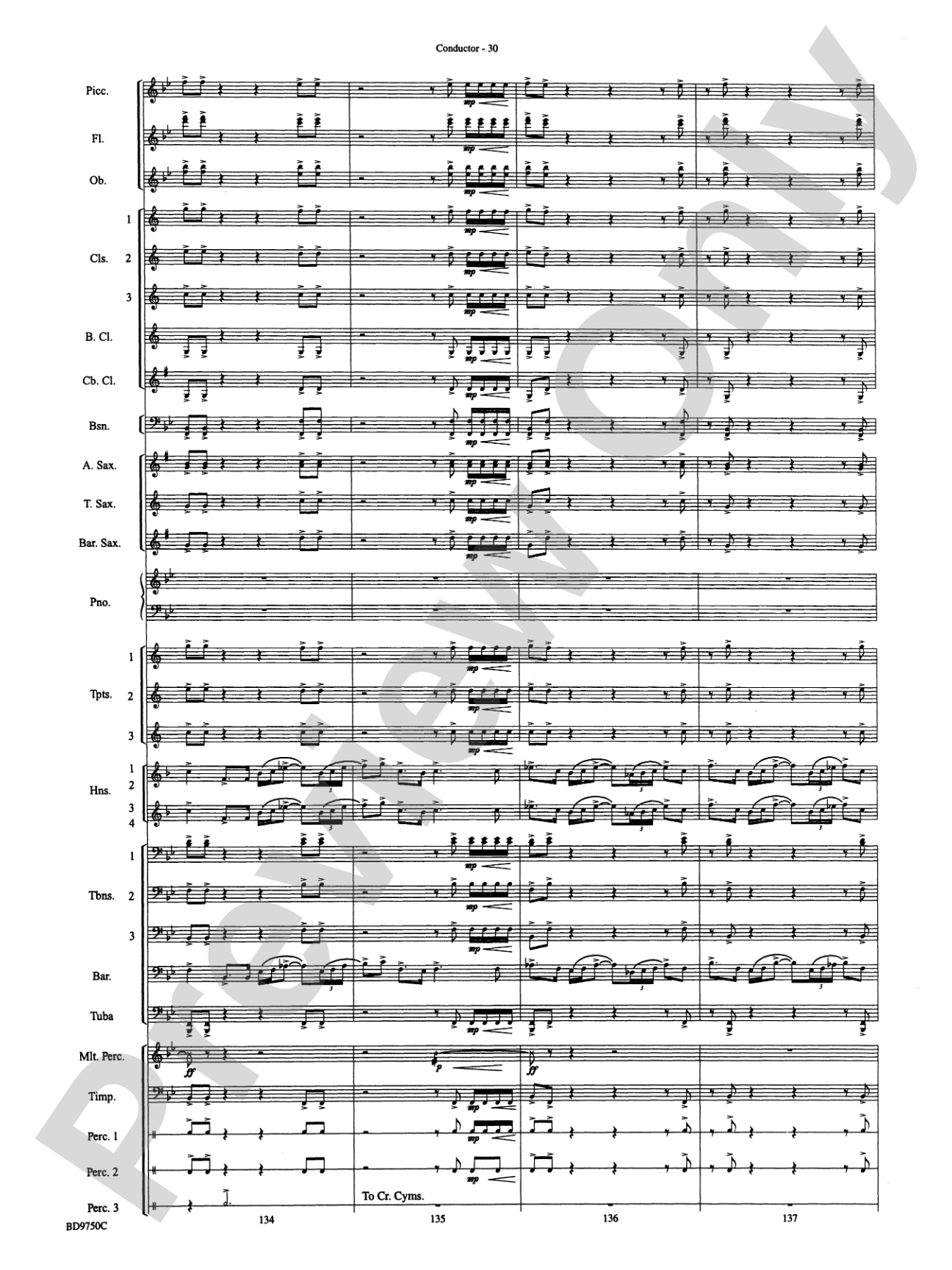 Songs of Sailor and Sea: Concert Band Conductor Score & Parts
