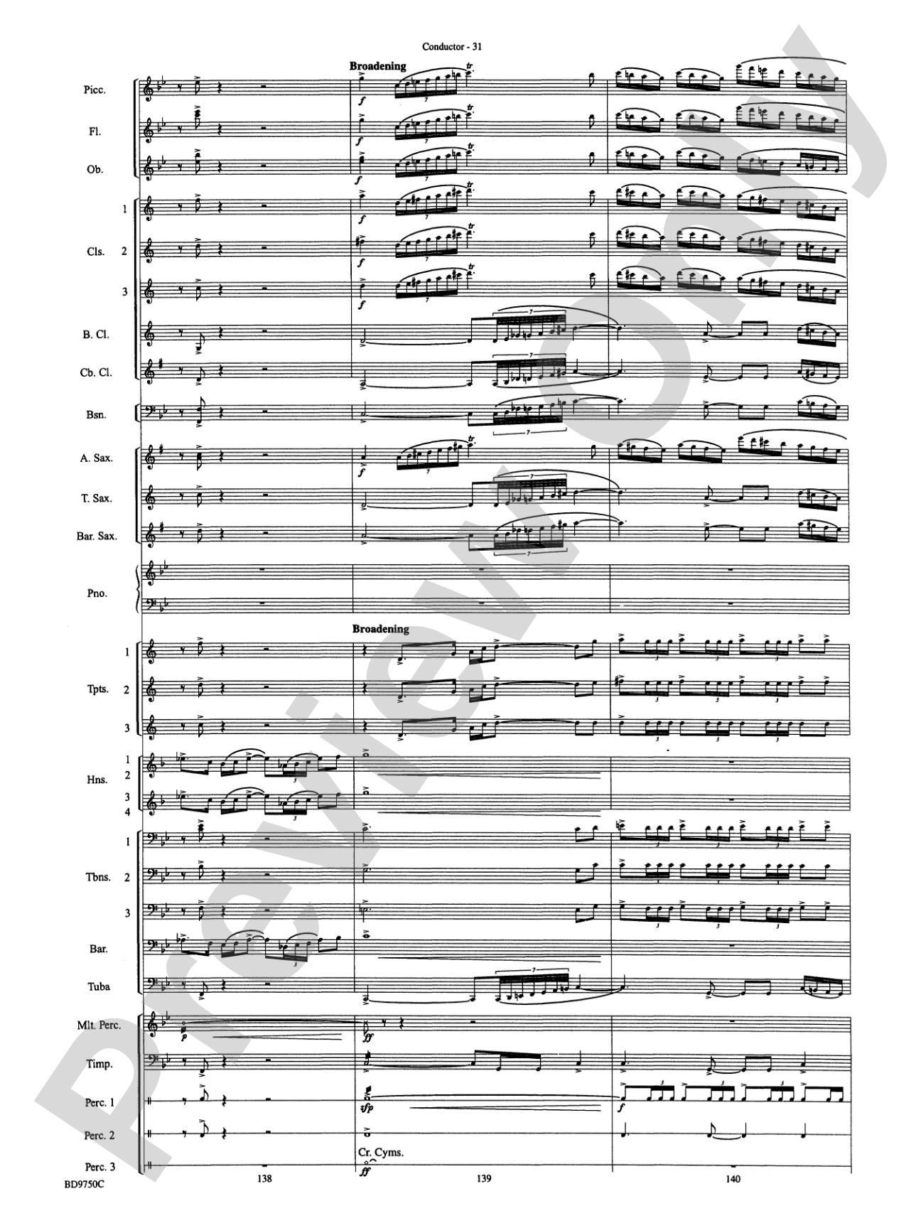 Songs of Sailor and Sea: Concert Band Conductor Score & Parts