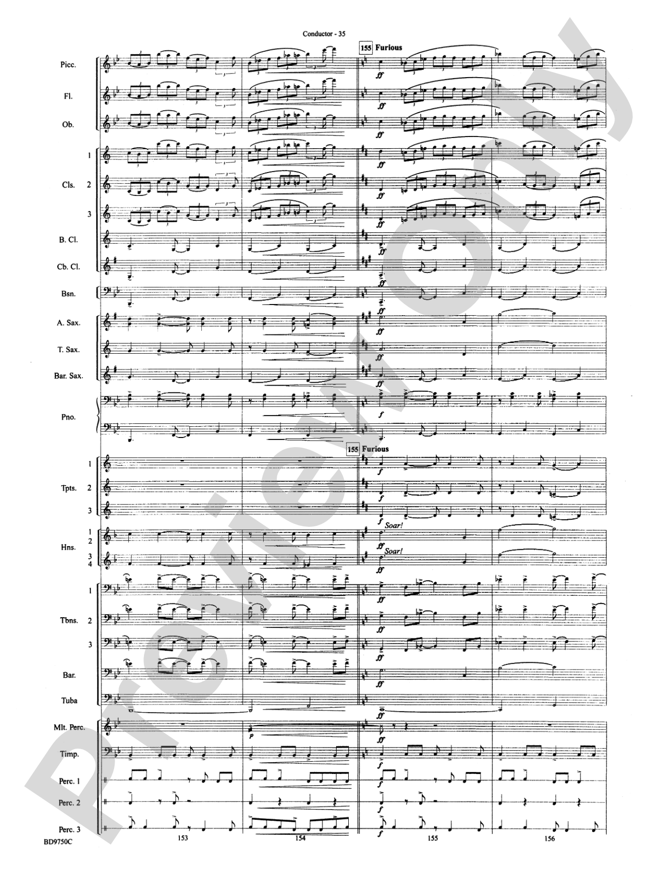 Songs of Sailor and Sea: Concert Band Conductor Score & Parts