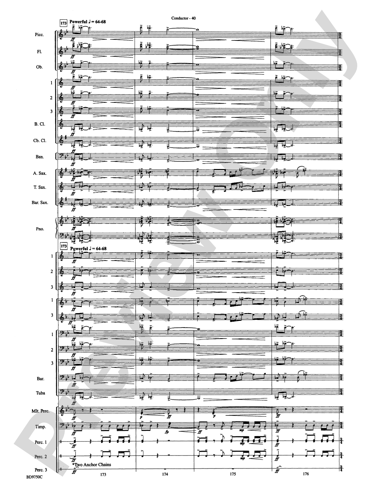 Songs of Sailor and Sea: Concert Band Conductor Score & Parts