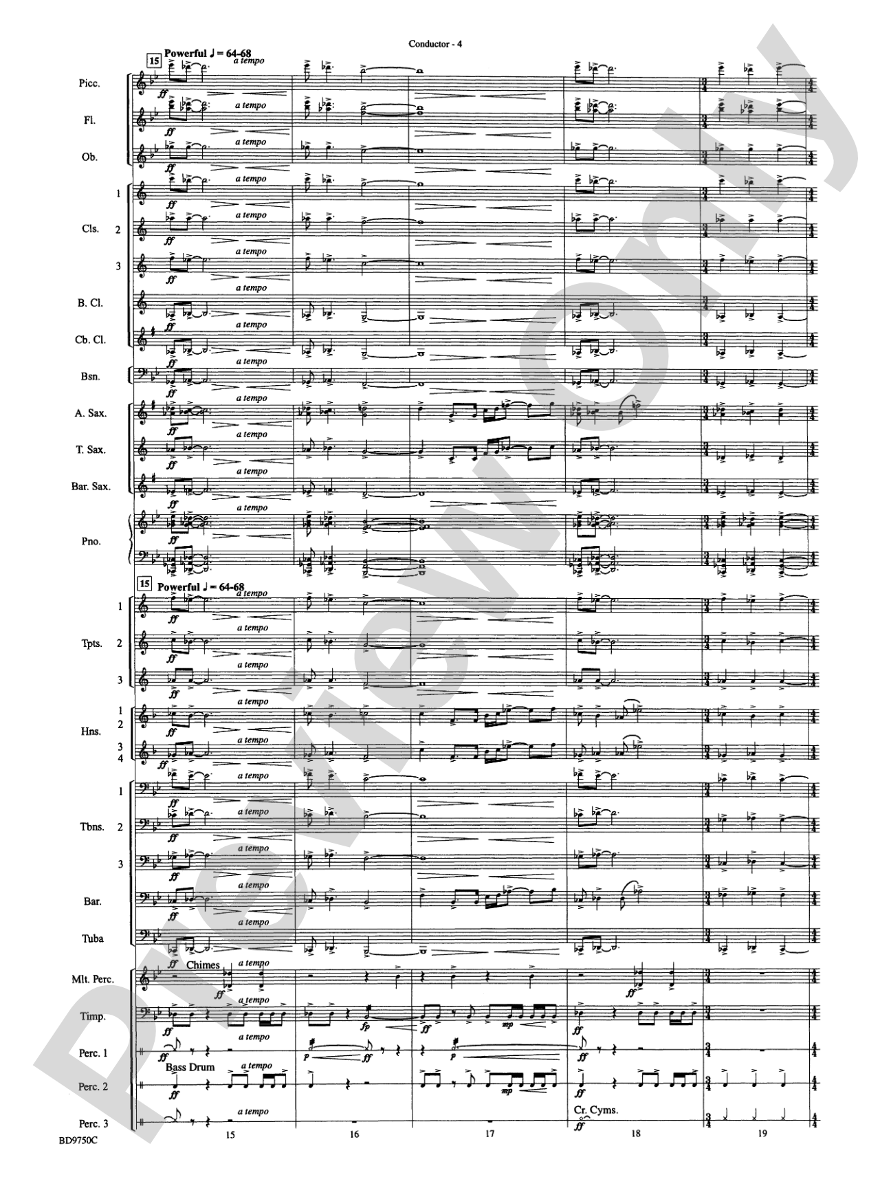Songs of Sailor and Sea: Concert Band Conductor Score & Parts