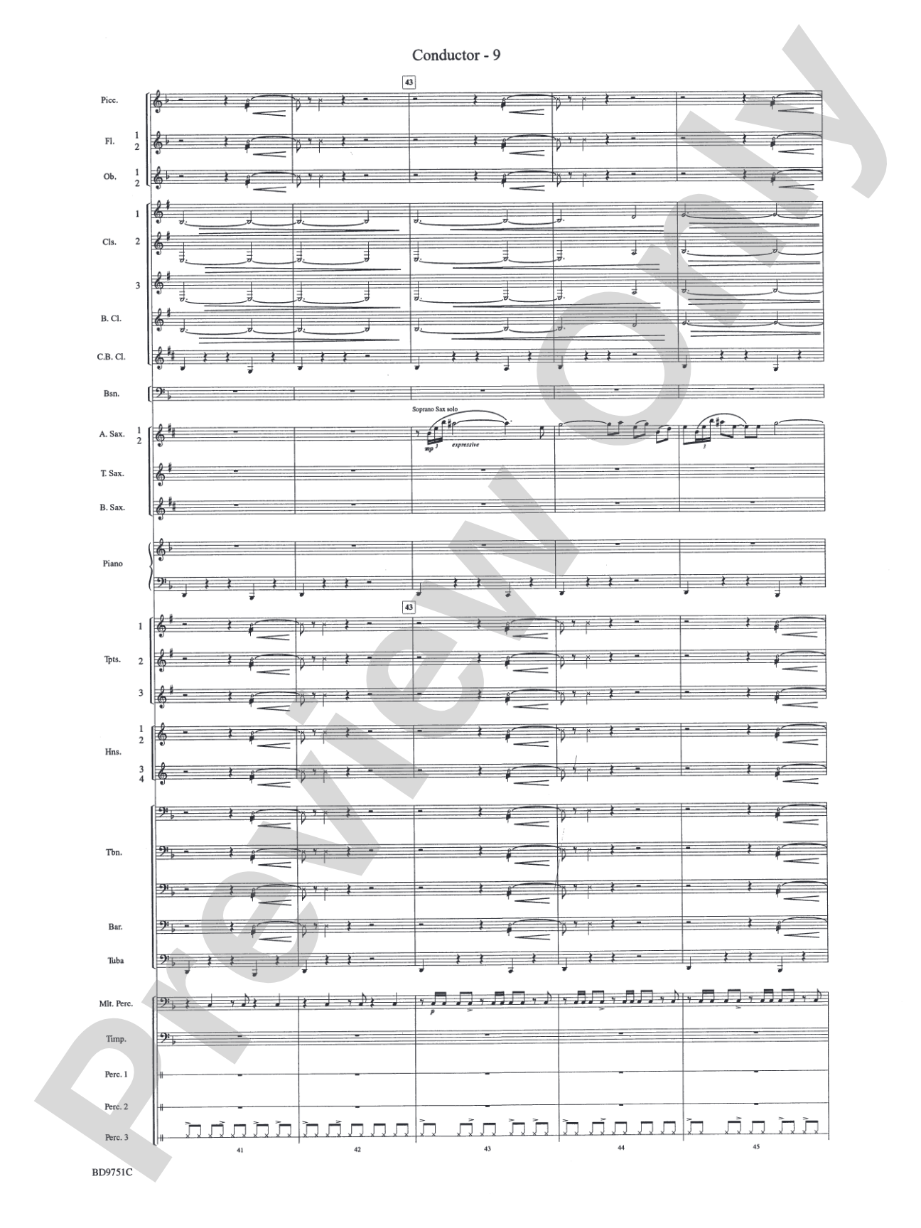 Purgatorio (from The Divine Comedy): Concert Band Conductor Score & Parts