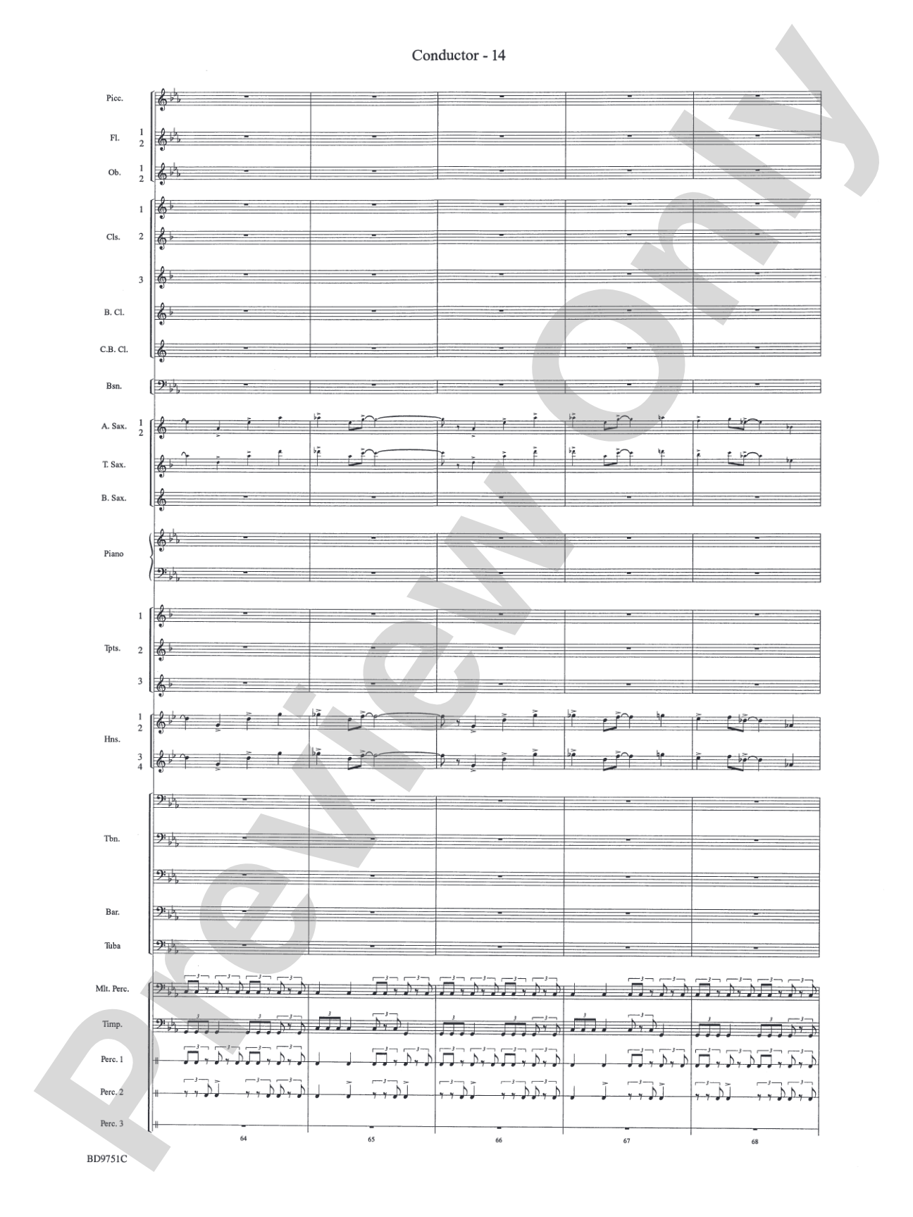 Purgatorio (from The Divine Comedy): Concert Band Conductor Score & Parts